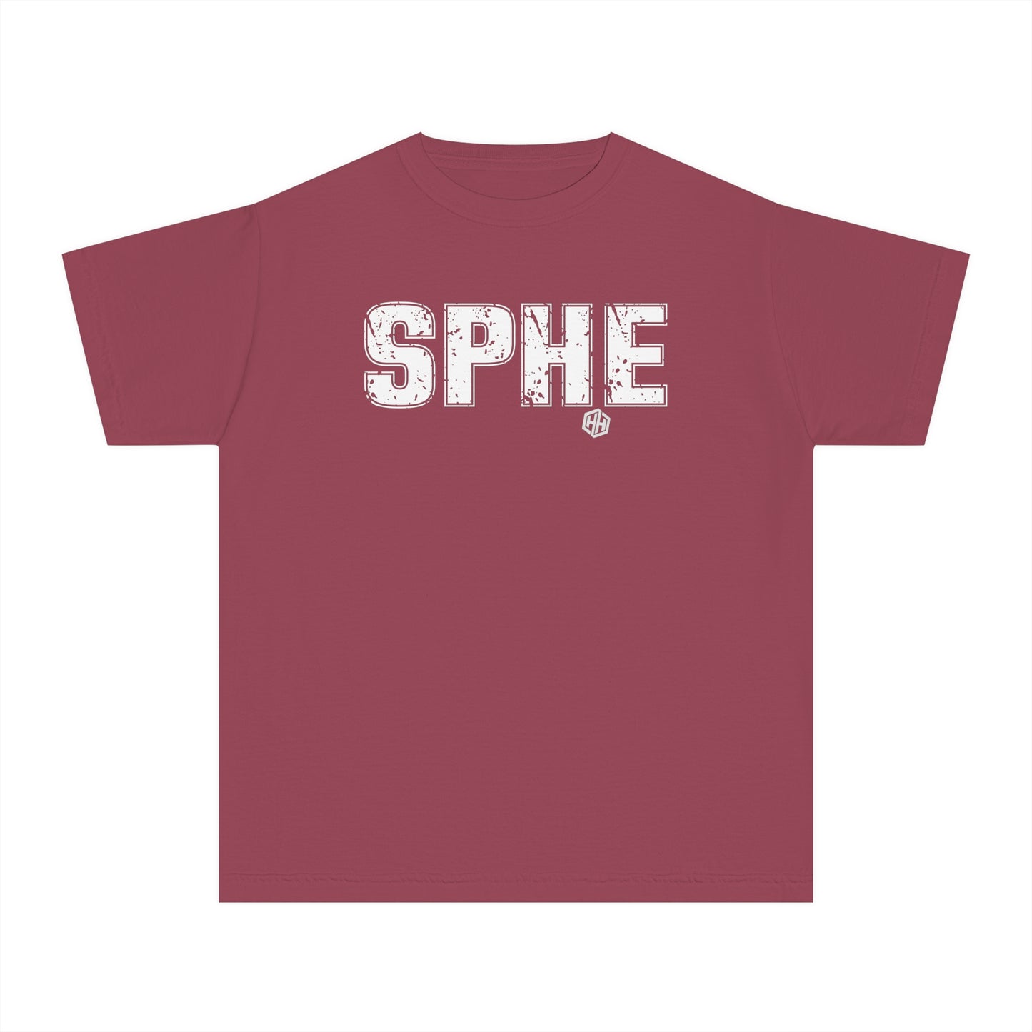 SPHE Youth Comfort Colors T . White Text