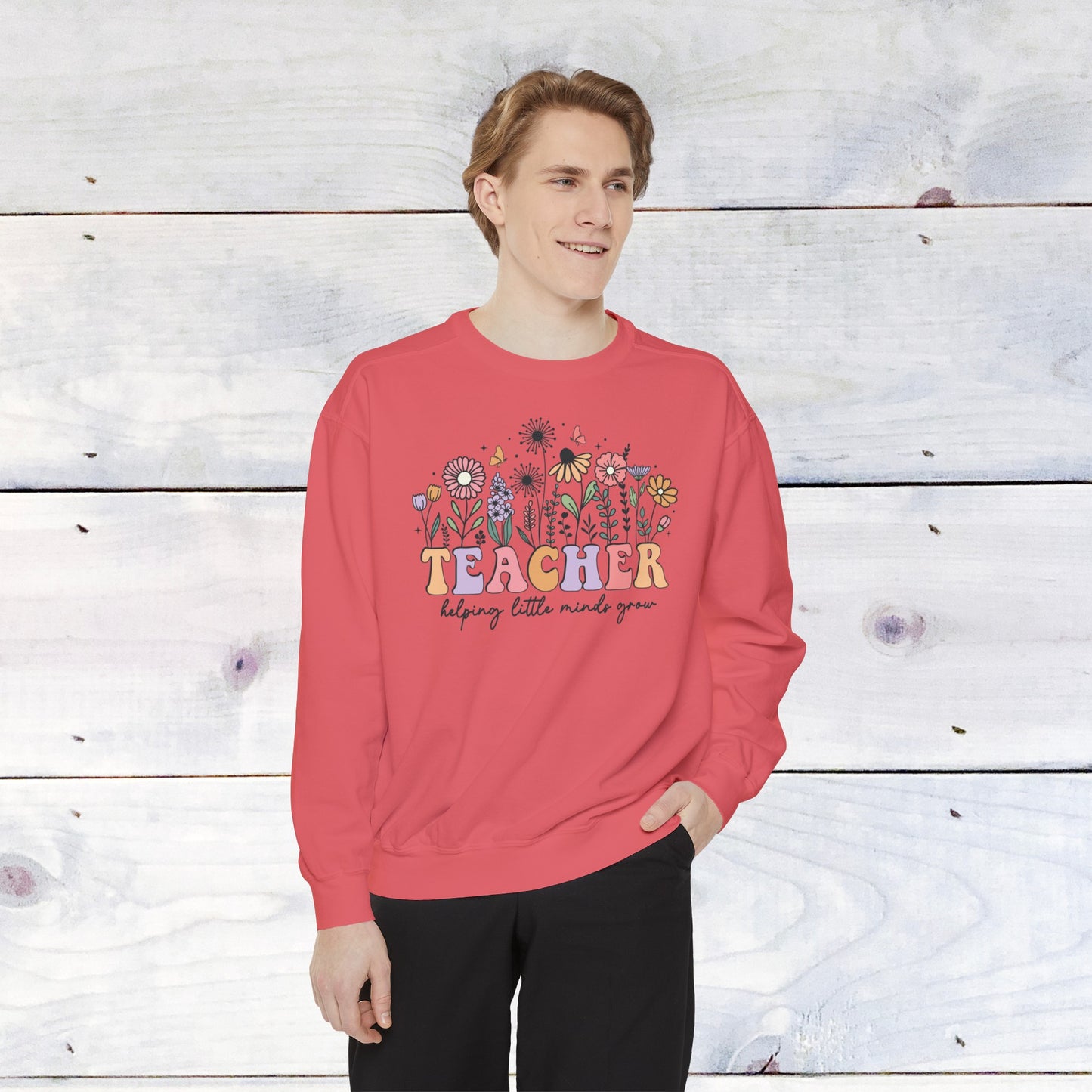 Teacher Flower Comfort Colors Sweater