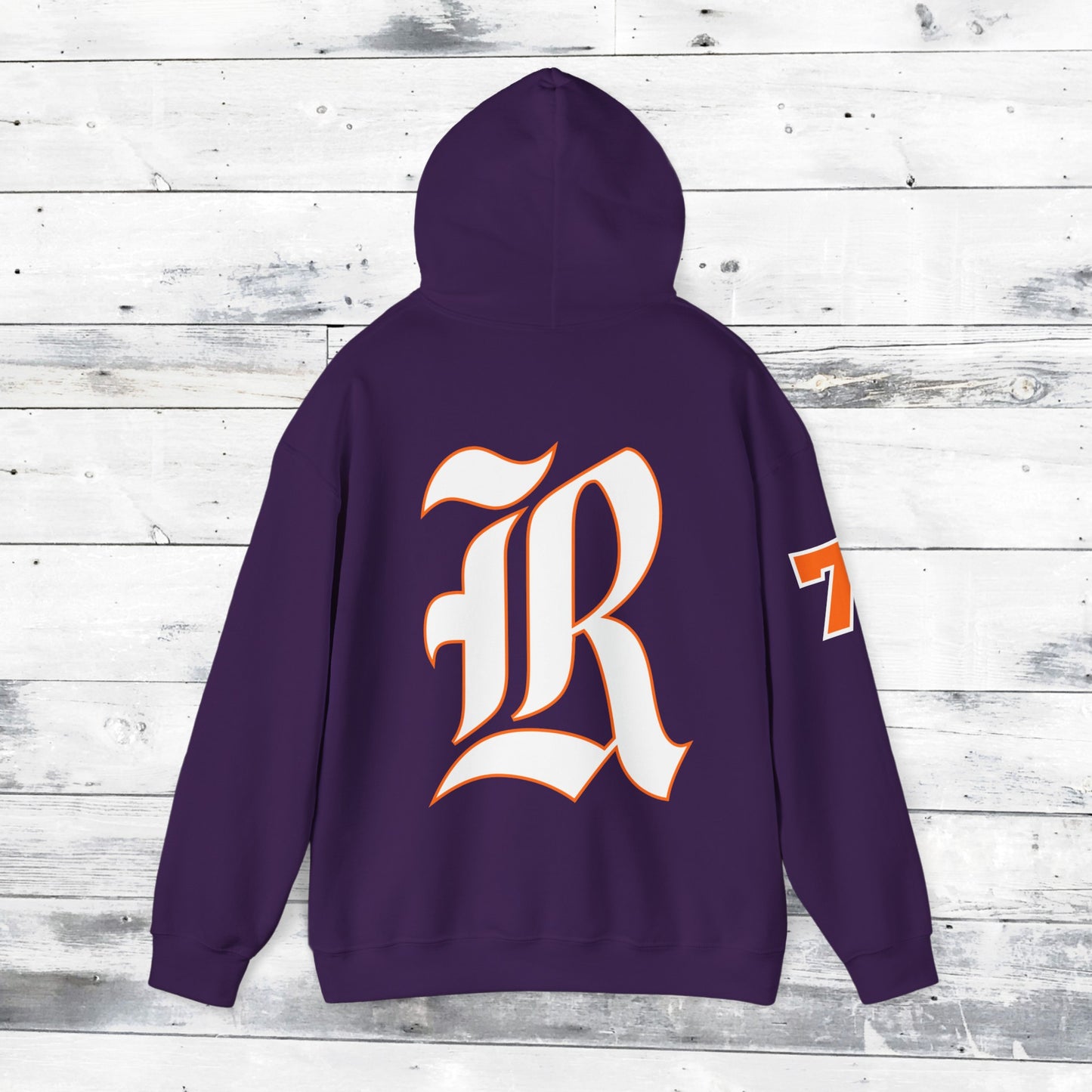Custom Number Sleeve Jackets Stinger Hoodie Front - Old School R back