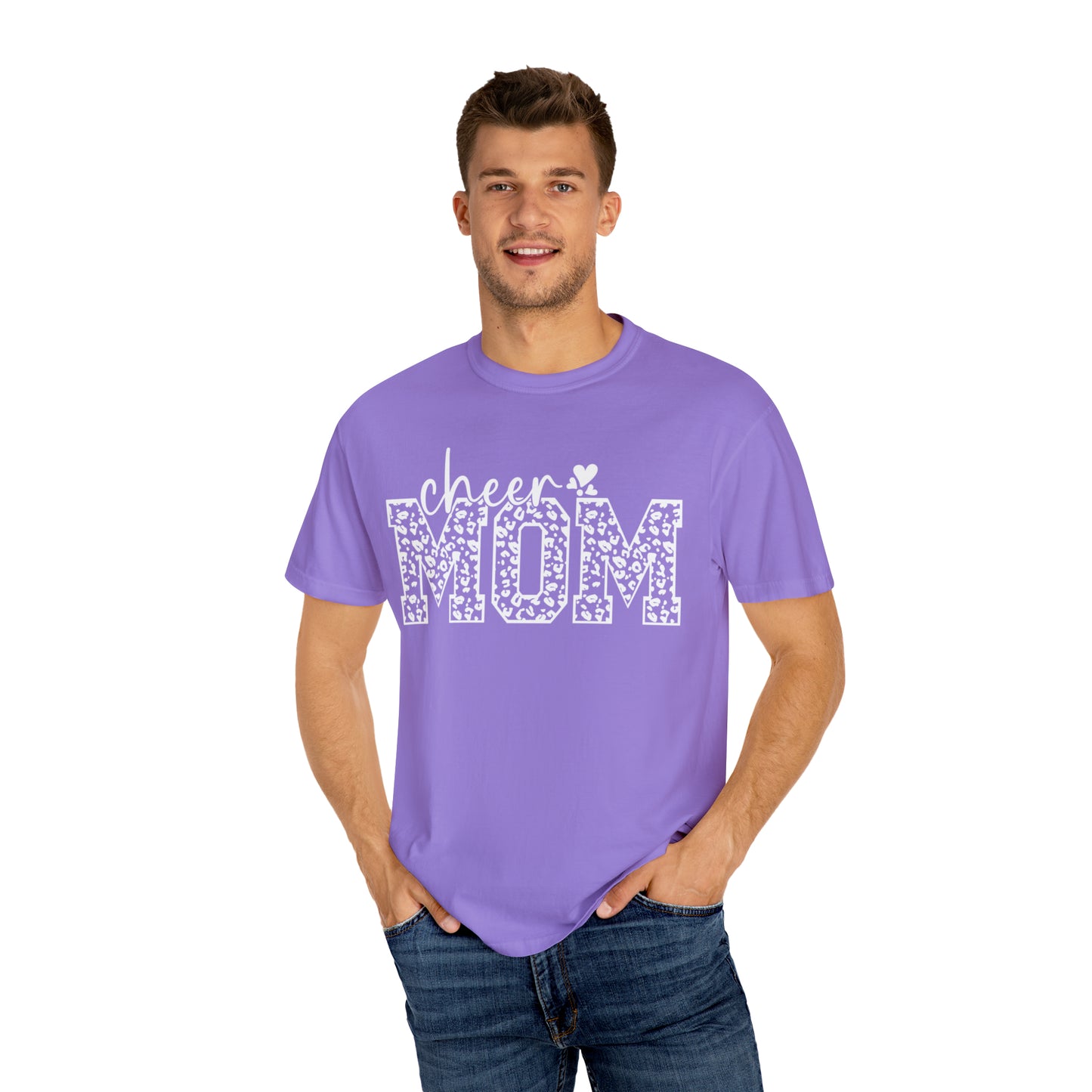 Cheetah Cheer Mom - Comfort Colors T