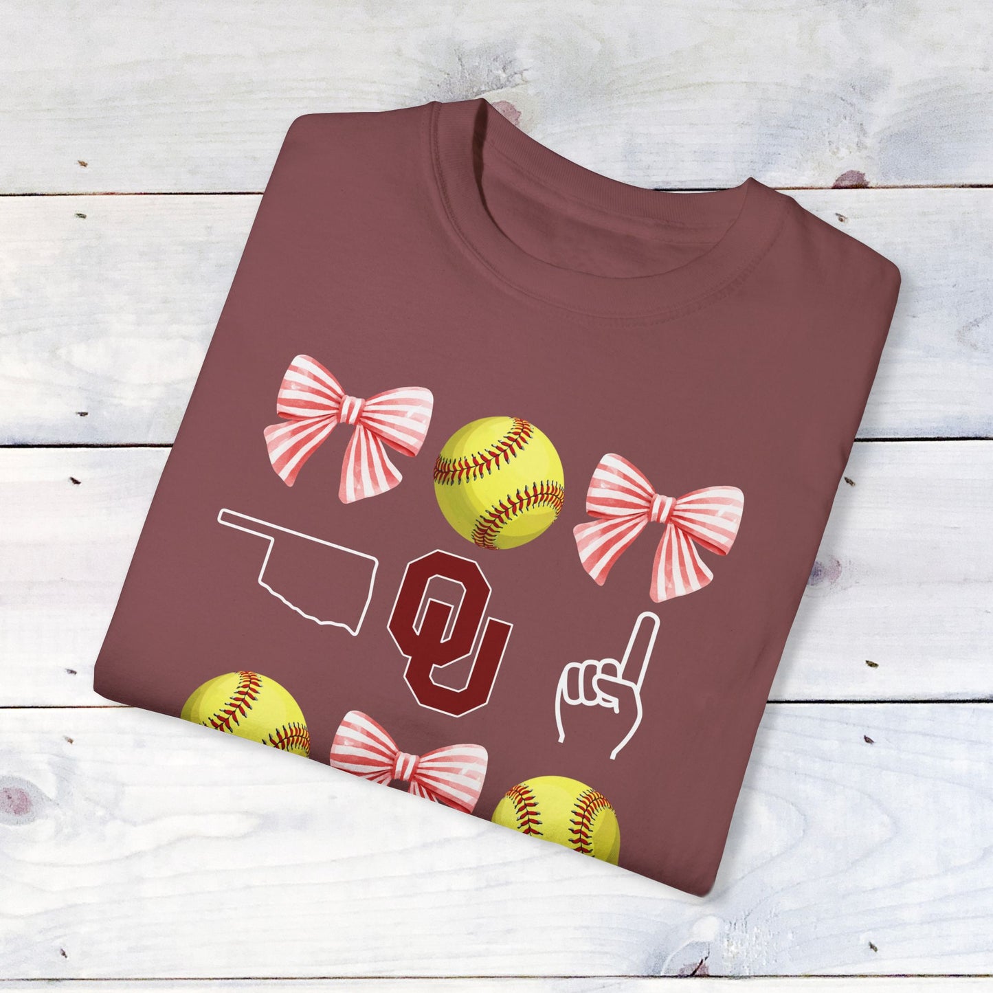 Oklahoma Softball Grid Comfort Colors T