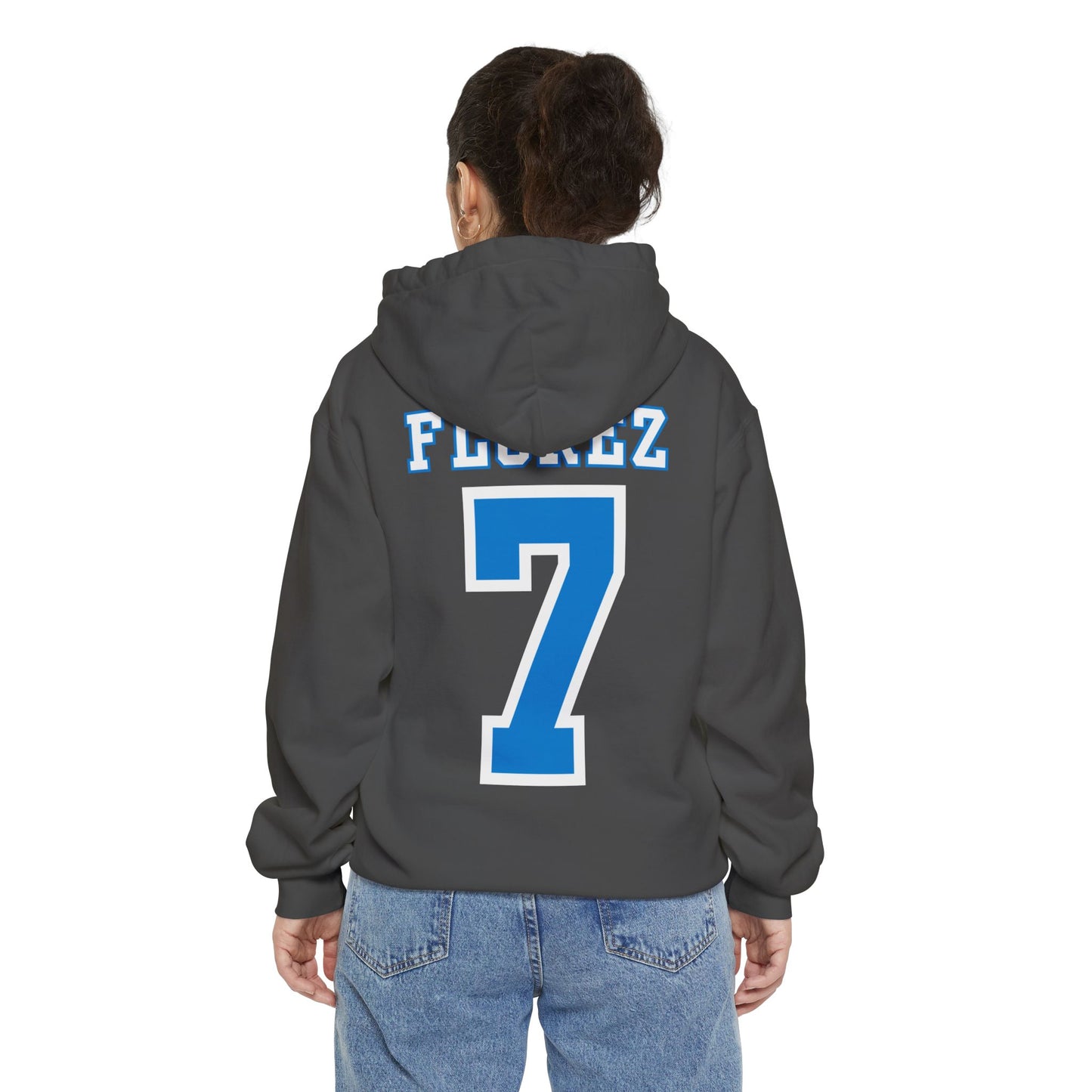 Custom Stallions Mom #7 Florez Comfort Colors Hoodie