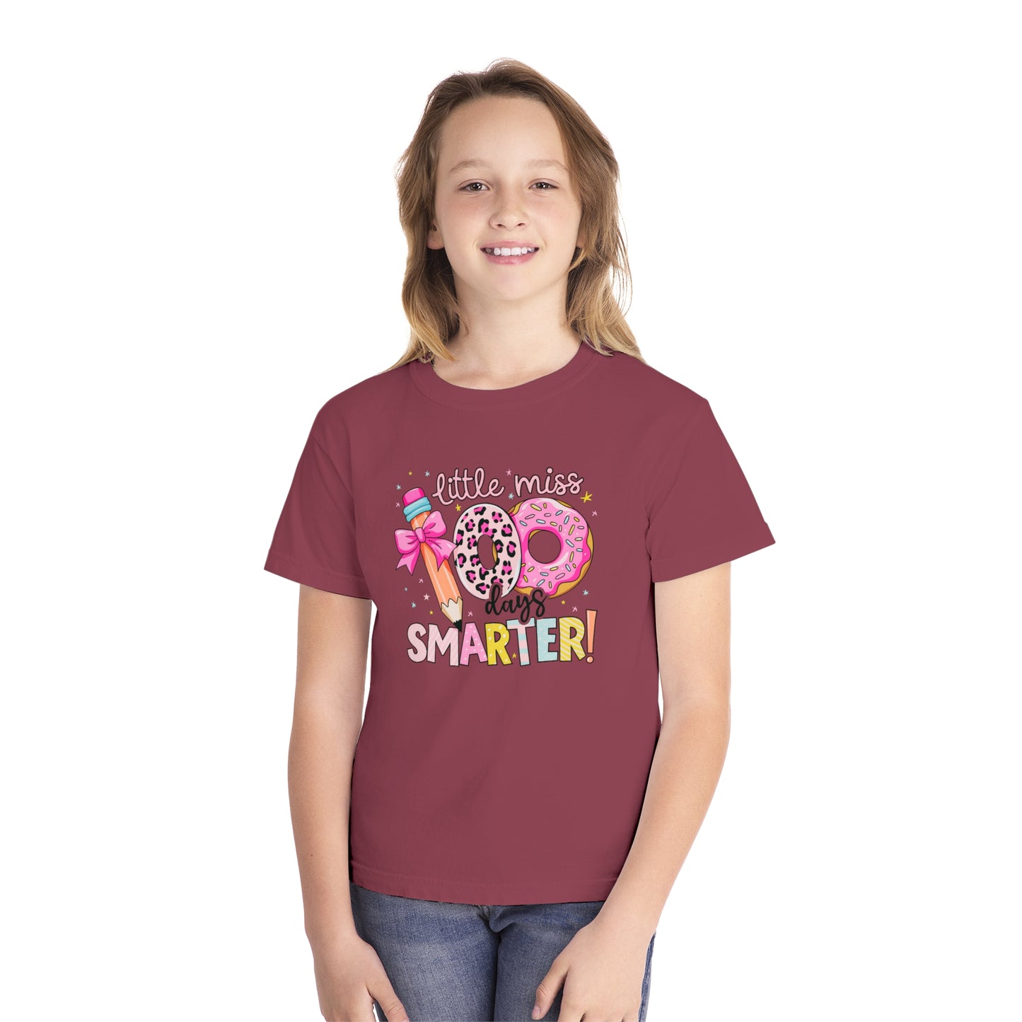Youth Little Miss 100 Days Comfort Colors Tee
