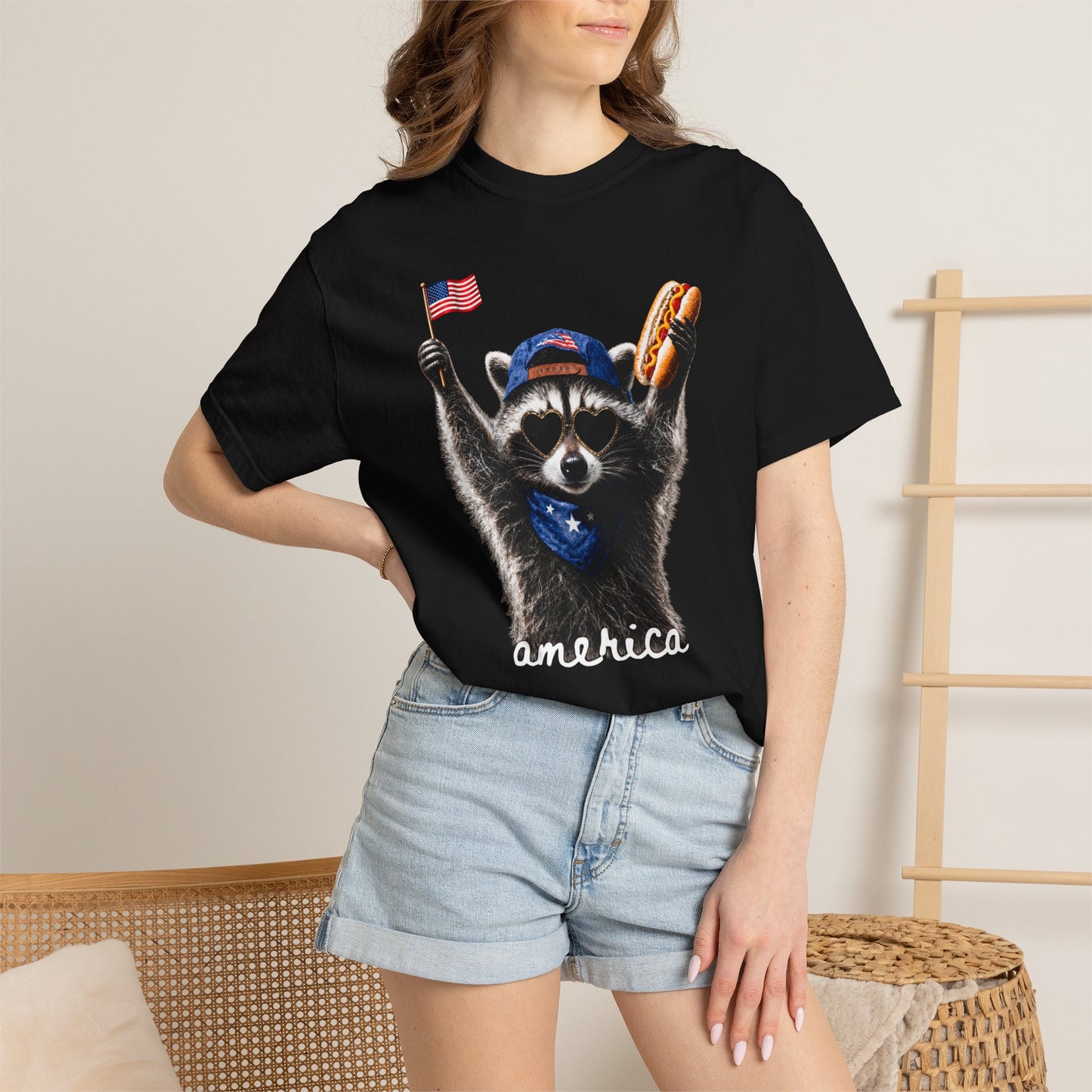 Patriotic Raccoon Comfort Colors  - America