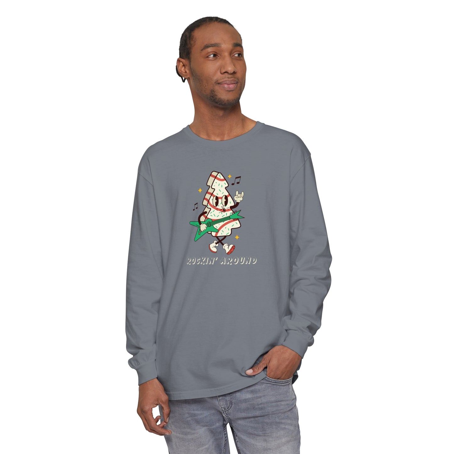 Rockin' Around the Christmas Tree  Comfort Colors Long Sleeve T-Shirt