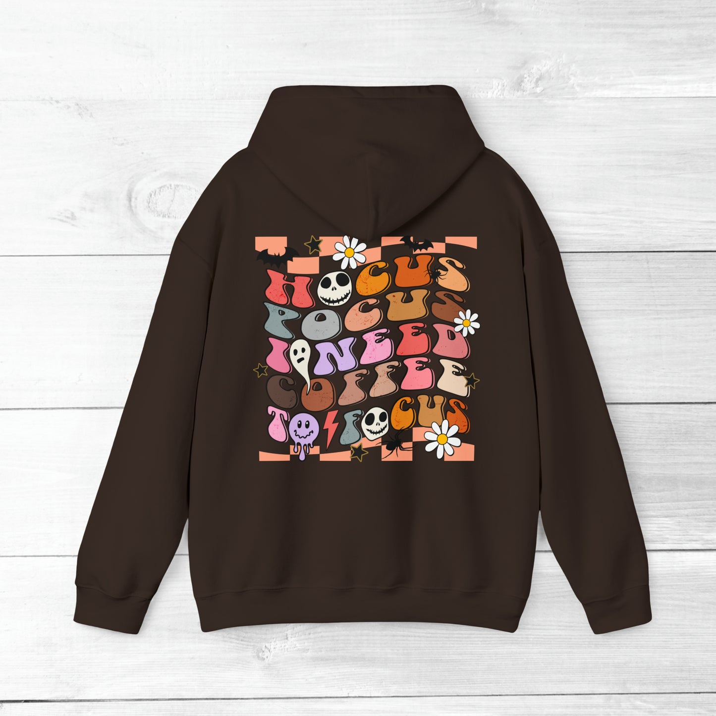 Halloween Coffee Hoodie - Hocus Pocus I need Coffee to Focus Back