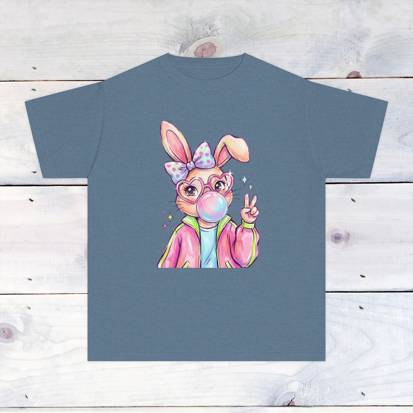 Bunny Bubble Spring Comfort Colors Youth Shirt