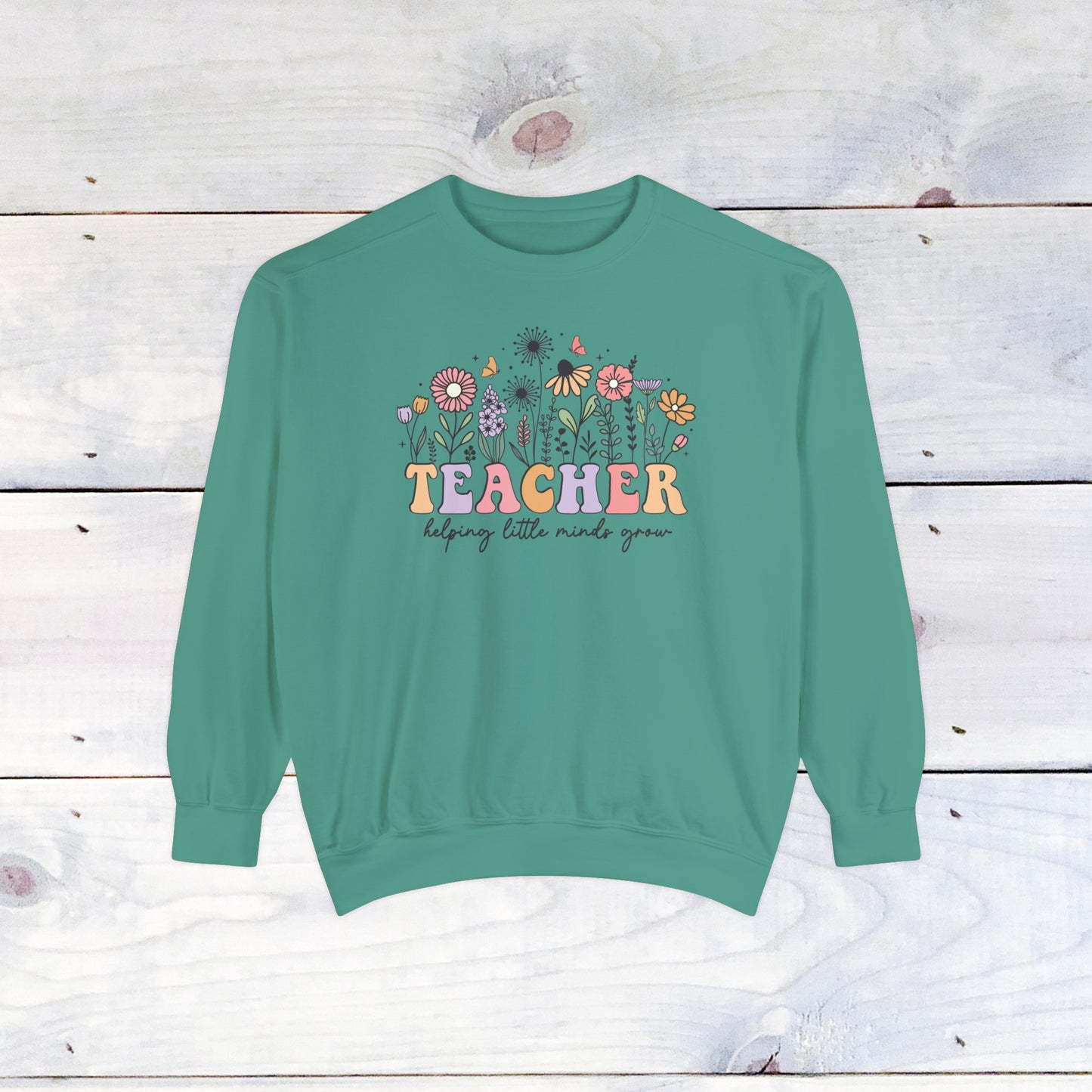 Teacher Flower Comfort Colors Sweater