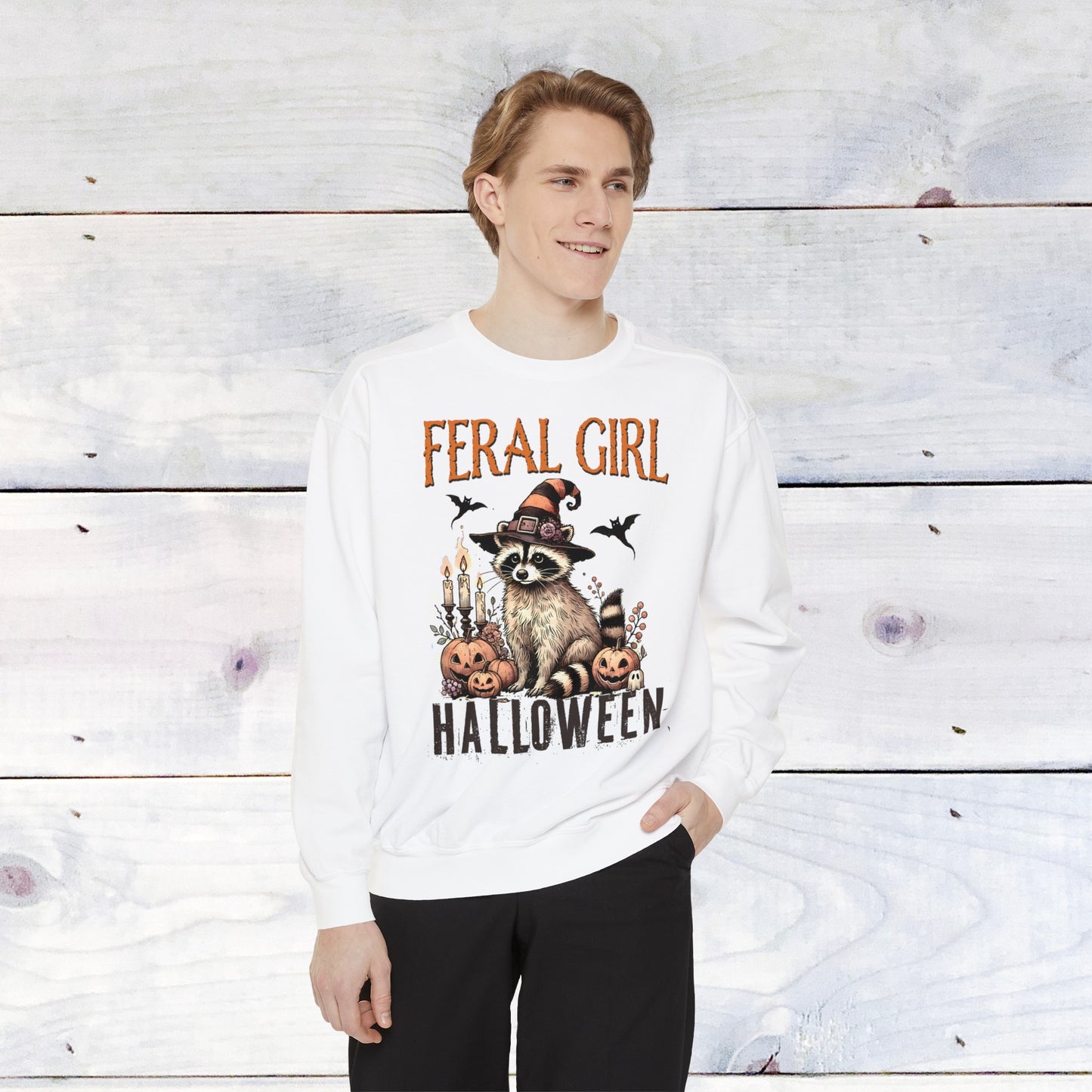 Feral Girl Halloween Comfort Colors Sweater