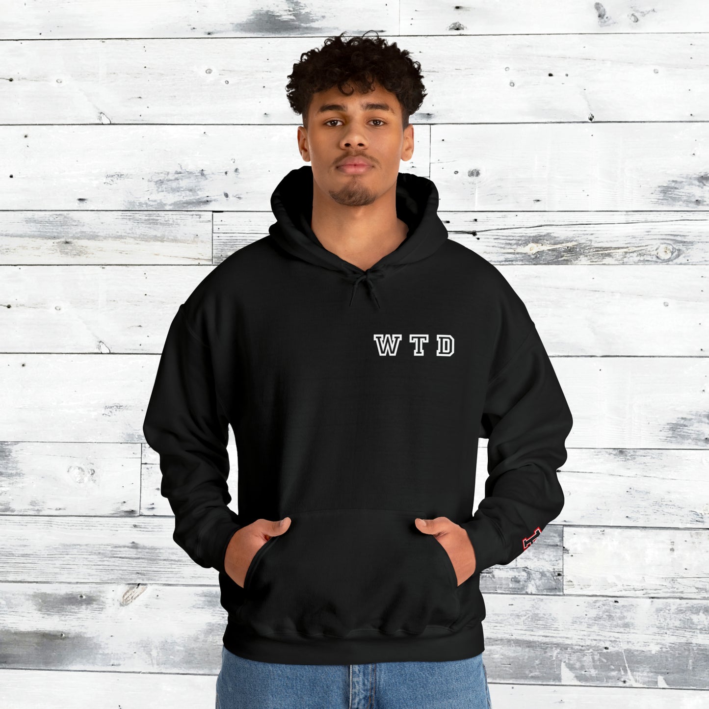 Heath Hawks WTD front Southside Strong back - H Cuff  - Hoodie