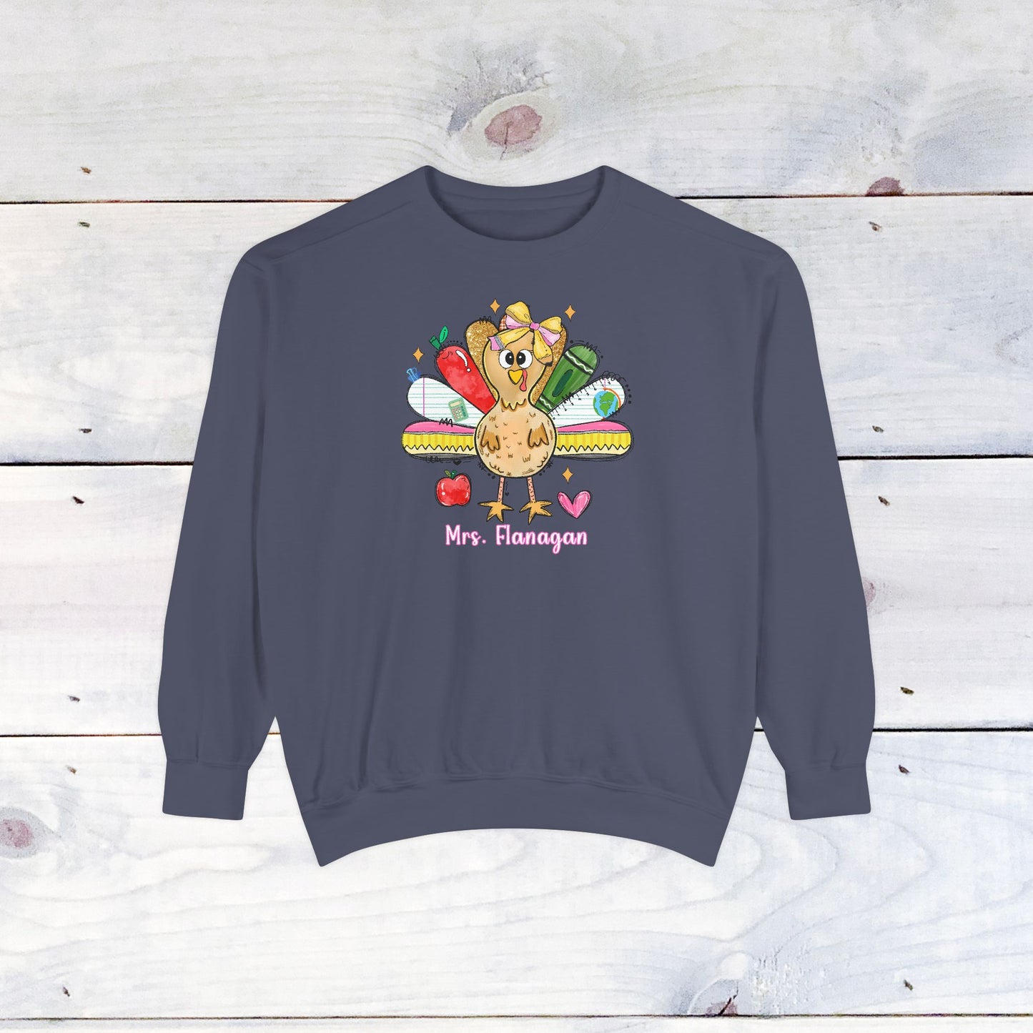 Teacher Turkey Unisex Comfort Colors Sweater