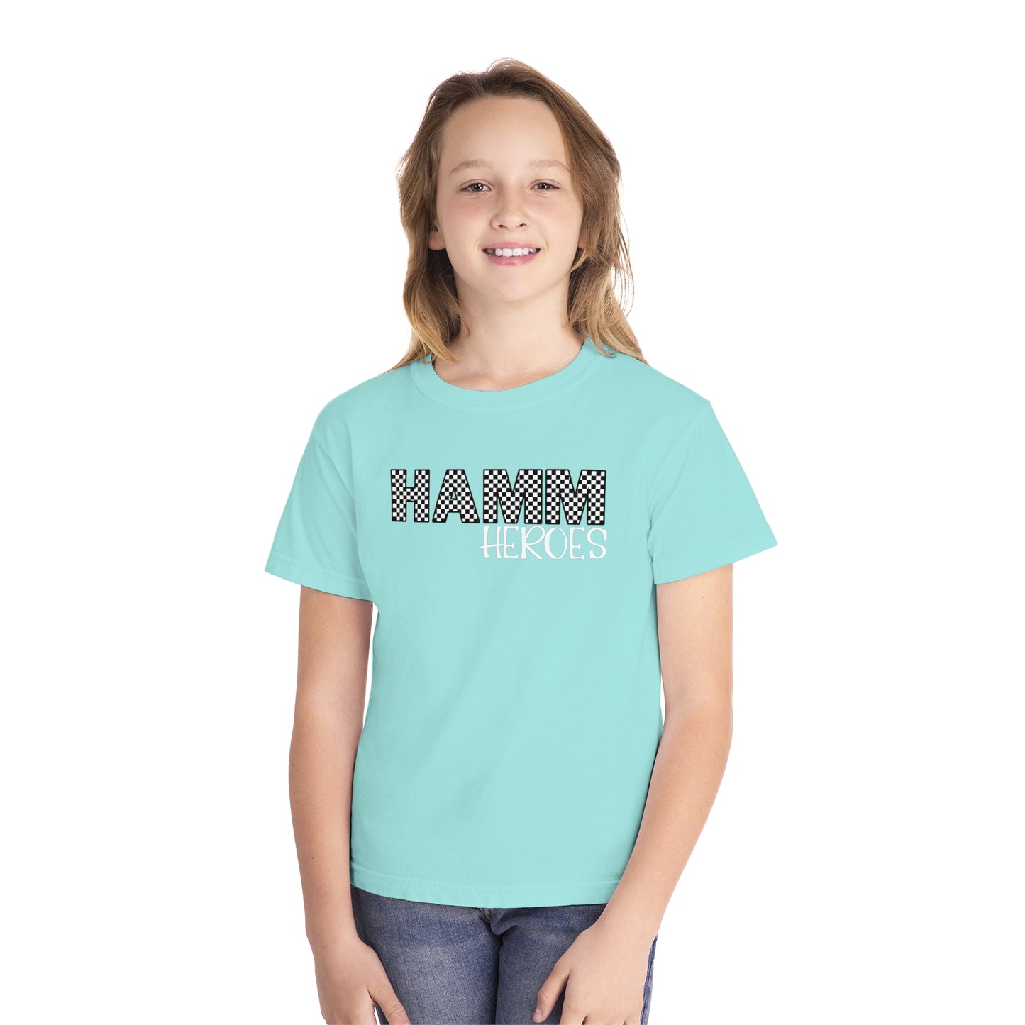 HAMM Checkered Youth Comfort Colors T . White Text