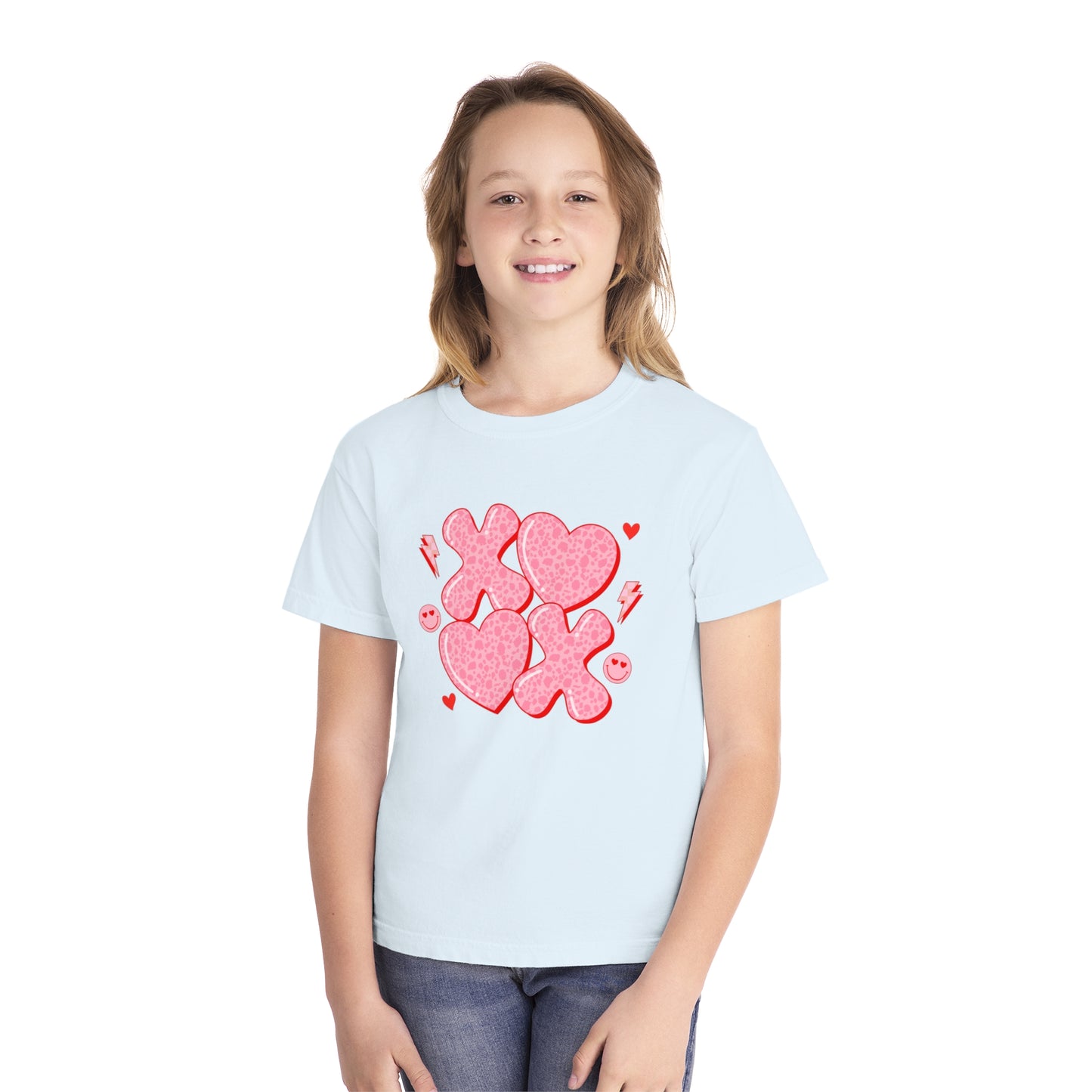 XOXO Cheetah Youth Comfort Colors Tee
