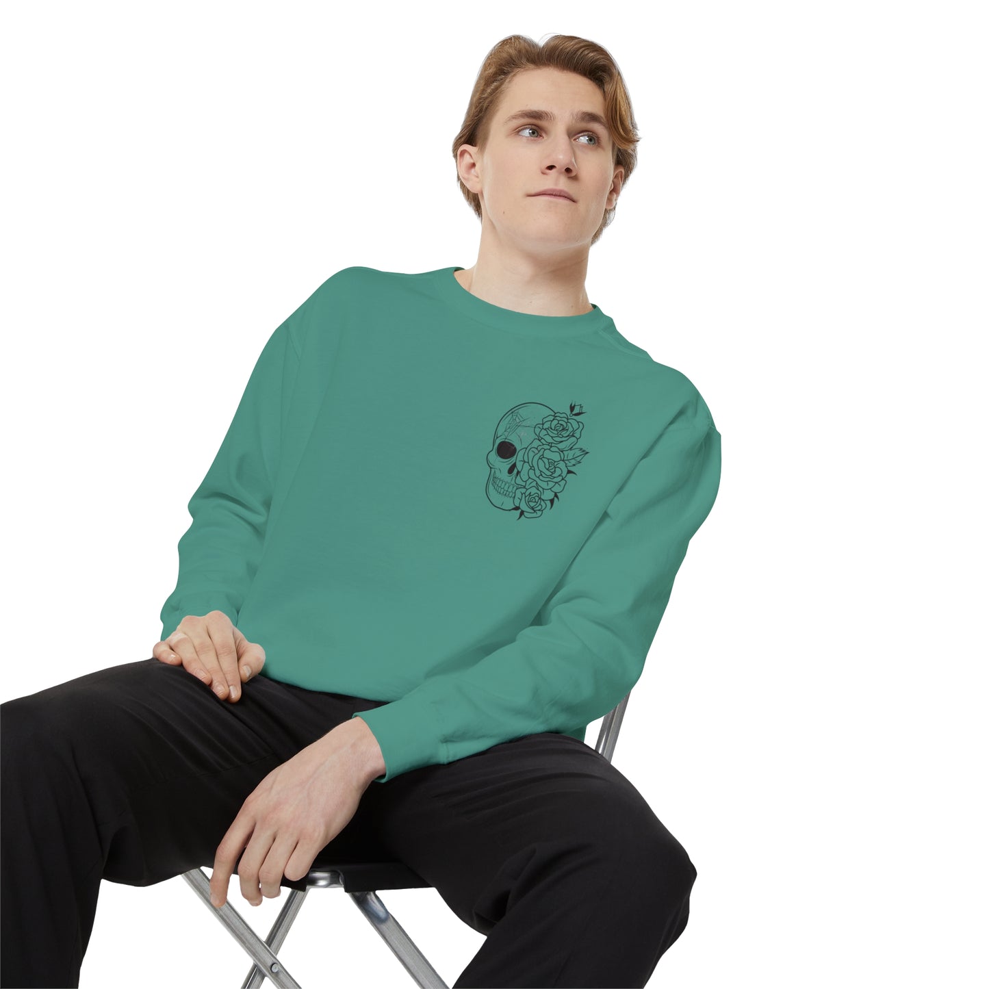 Skull Front, Vastly Overrated Back - Comfort Colors Pullover - Multi Color Options