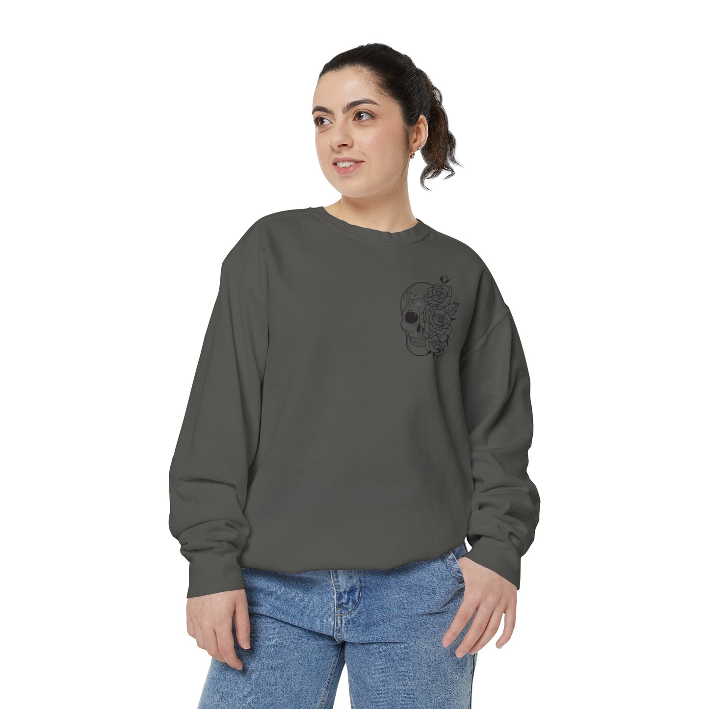 Skull Front, Vastly Overrated Back - Comfort Colors Pullover - Multi Color Options