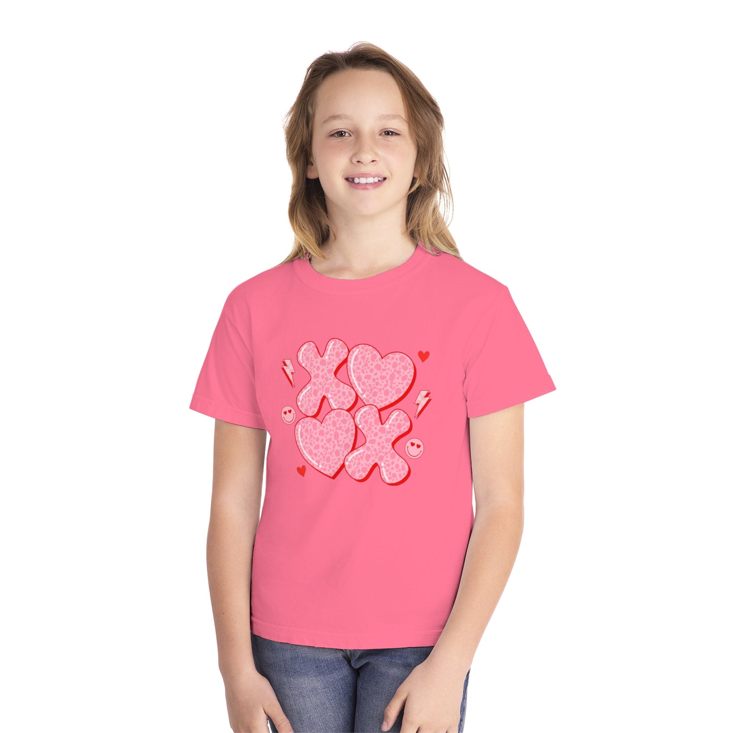 XOXO Cheetah Youth Comfort Colors Tee