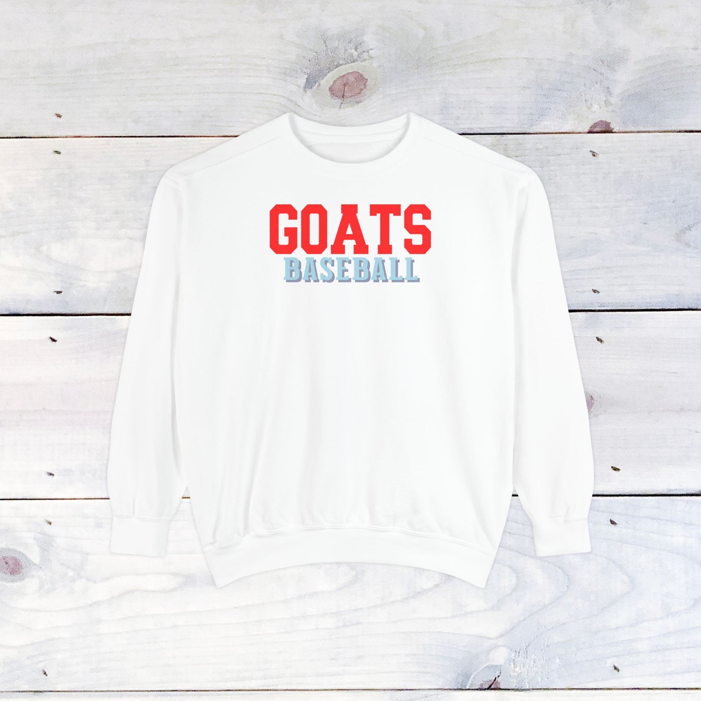 Goats Baseball Comfort Color Sweatshirt
