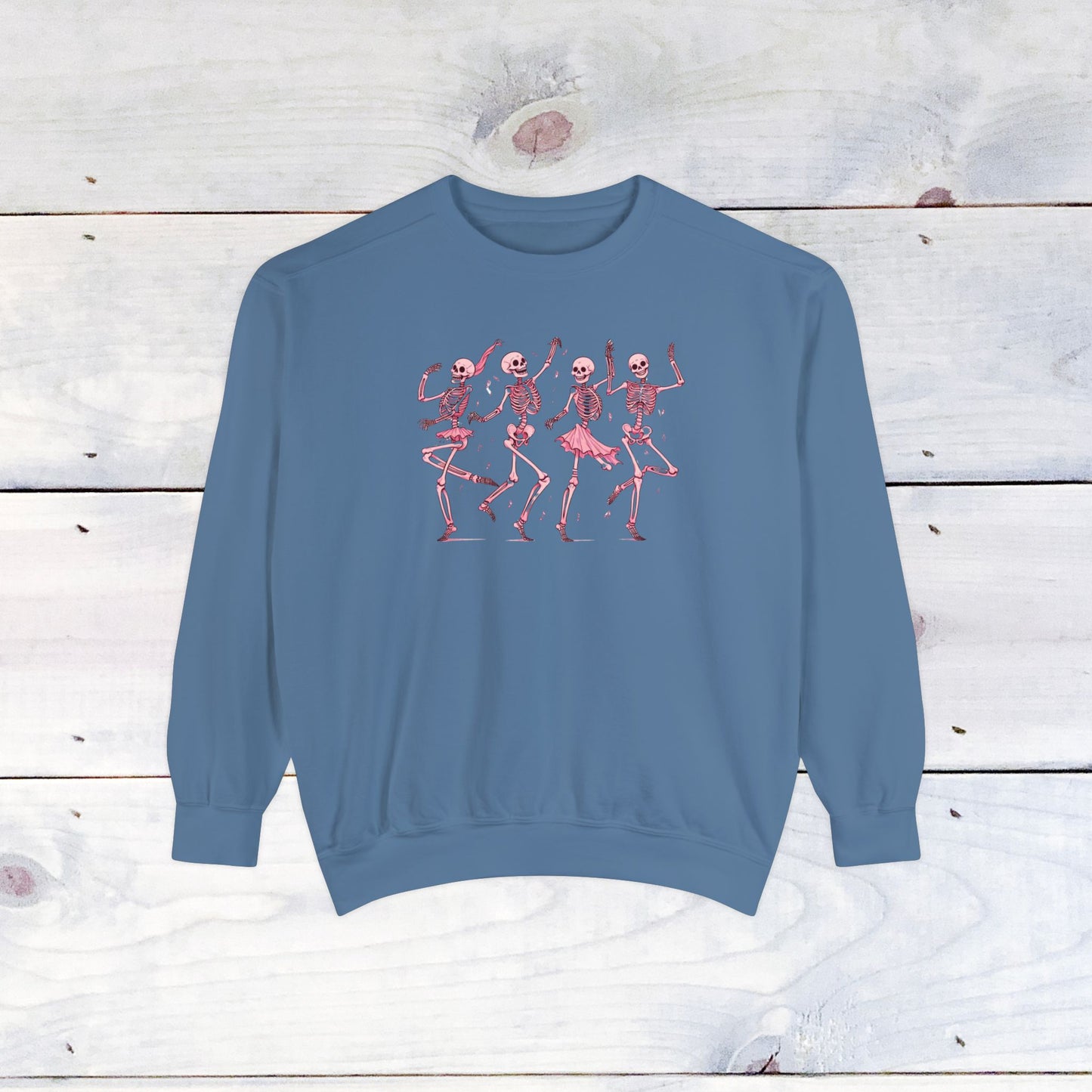 Pink Dancing Skellys Comfort Colors Sweater