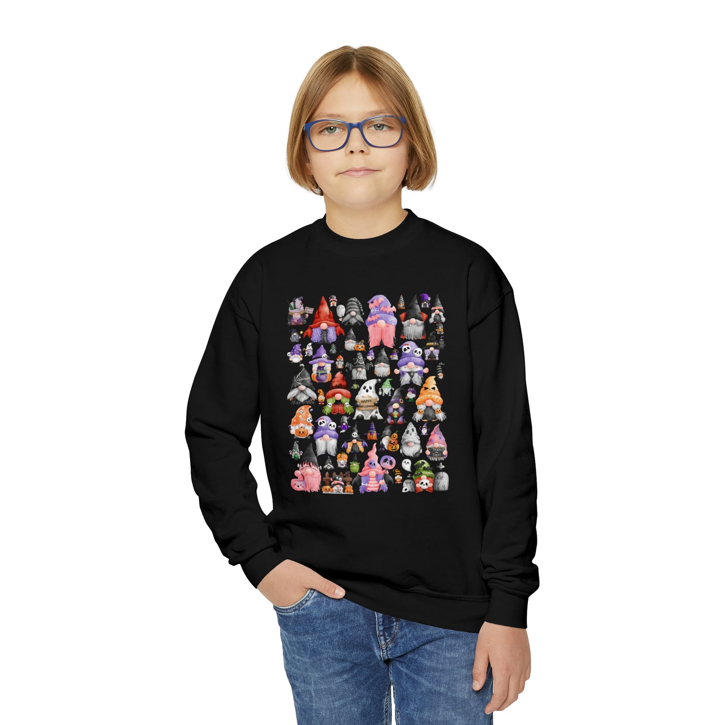 The Gnome Halloween Youth Crewneck Sweatshirt