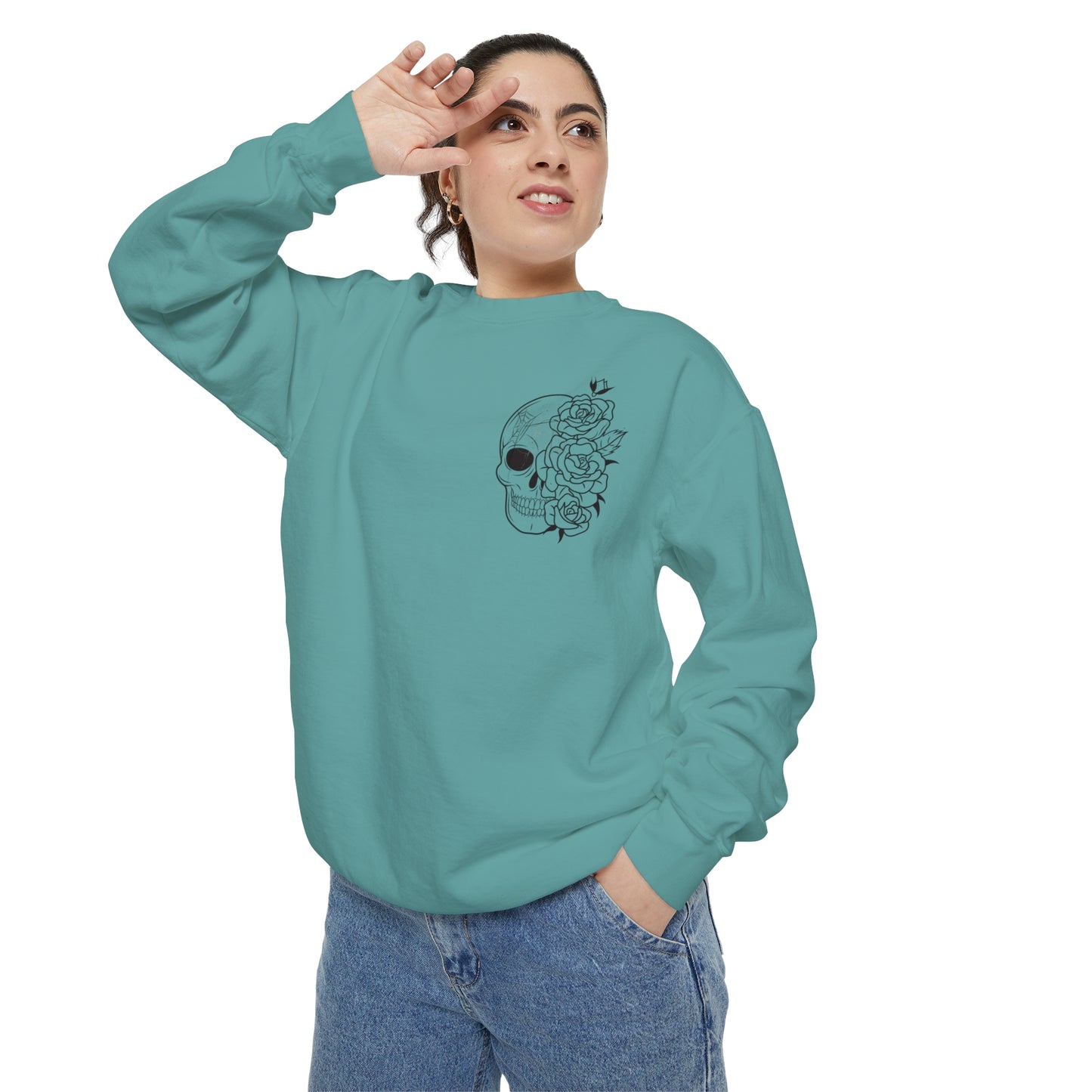 Skull Front, Vastly Overrated Back - Comfort Colors Pullover - Multi Color Options