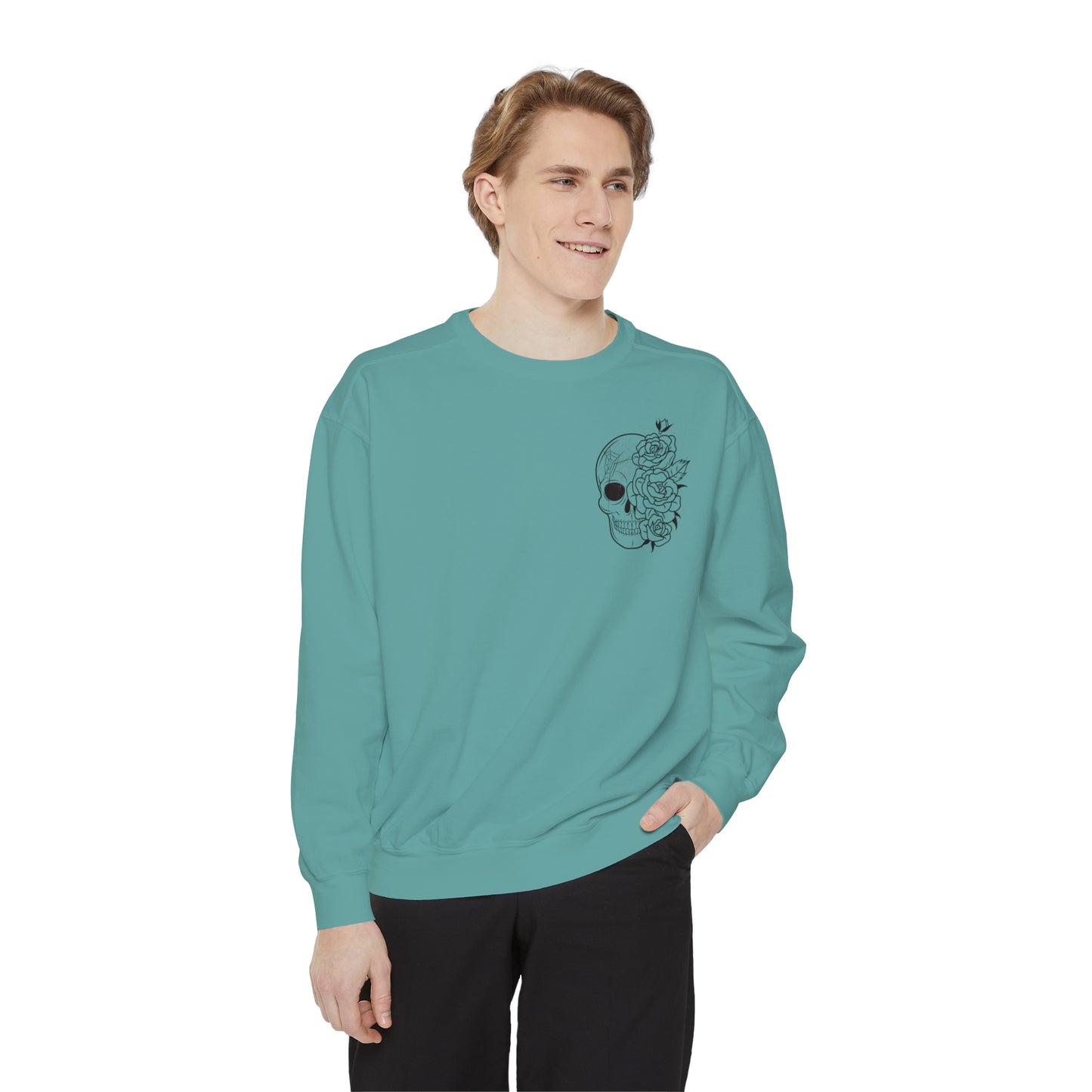 Skull Front, Vastly Overrated Back - Comfort Colors Pullover - Multi Color Options