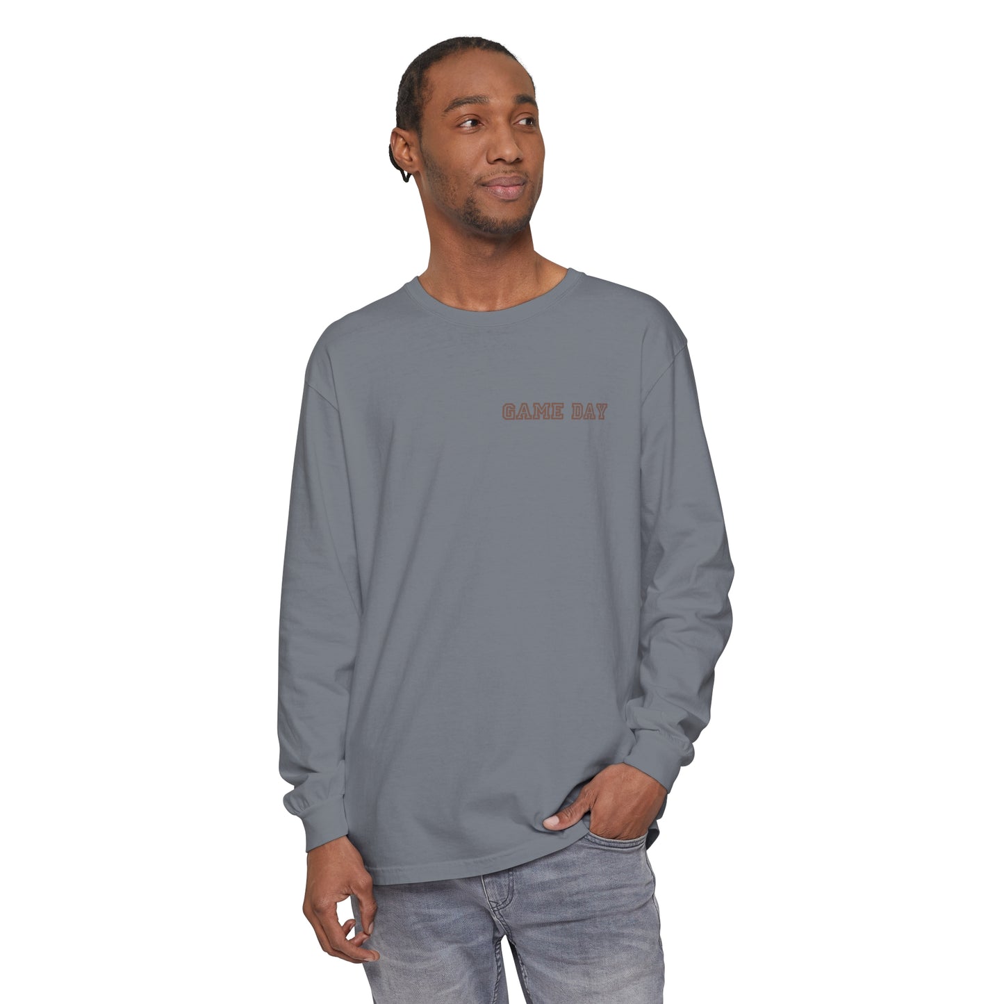 Football Mom Long Sleeve Comfort Colors T Shirt