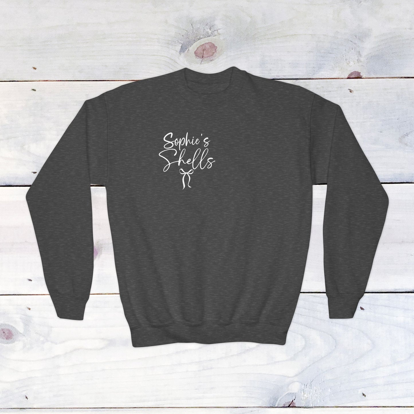 Custom 'Sophie's Shells' Youth Crewneck Sweatshirt