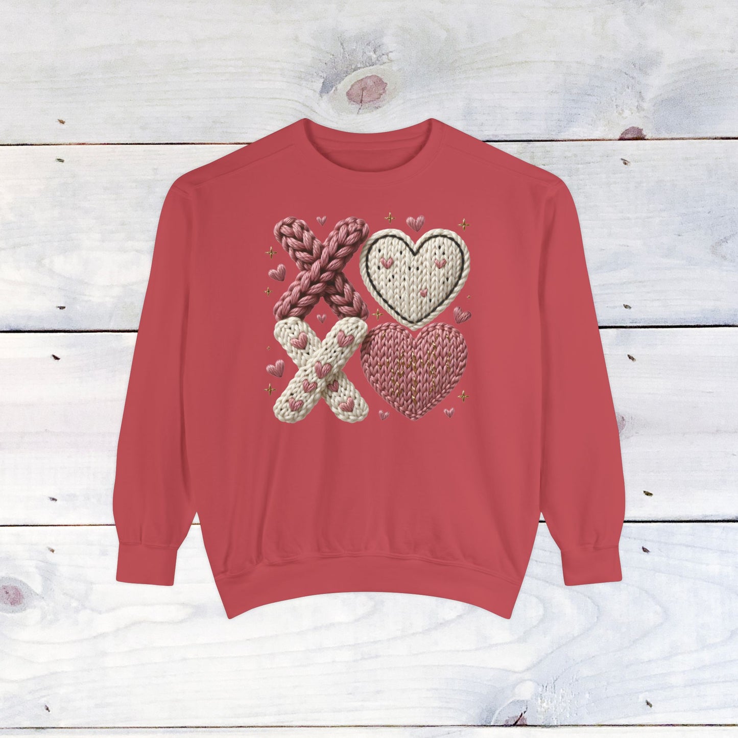XOXO Yarn Heart Comfort Color Sweatshirt