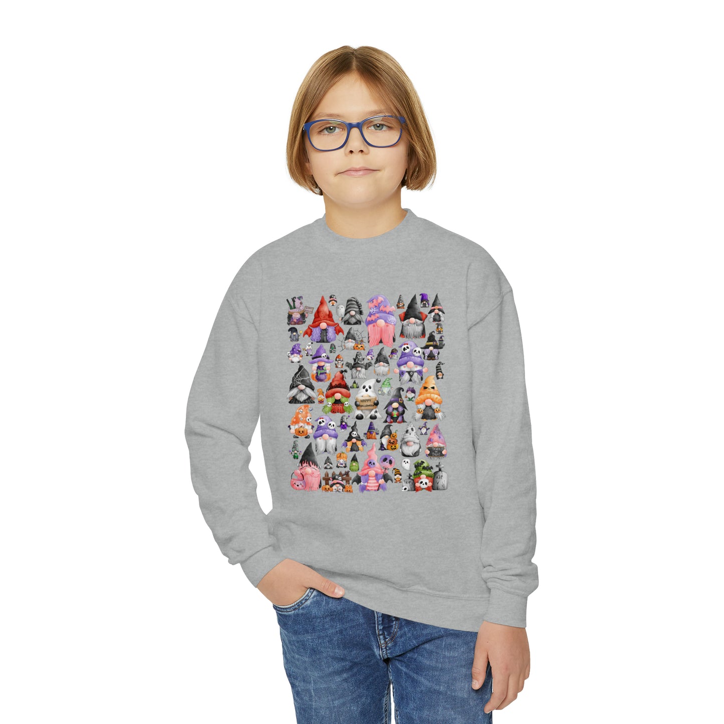 The Gnome Halloween Youth Crewneck Sweatshirt