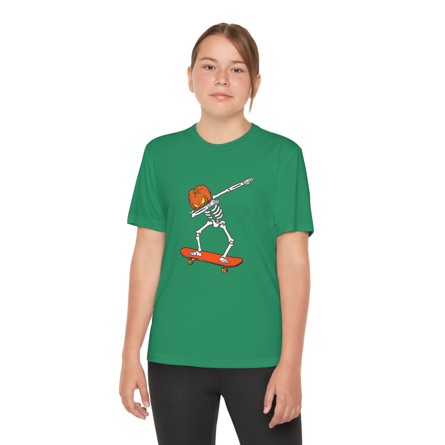 Dabbing Pumpkin Skelly Skater T