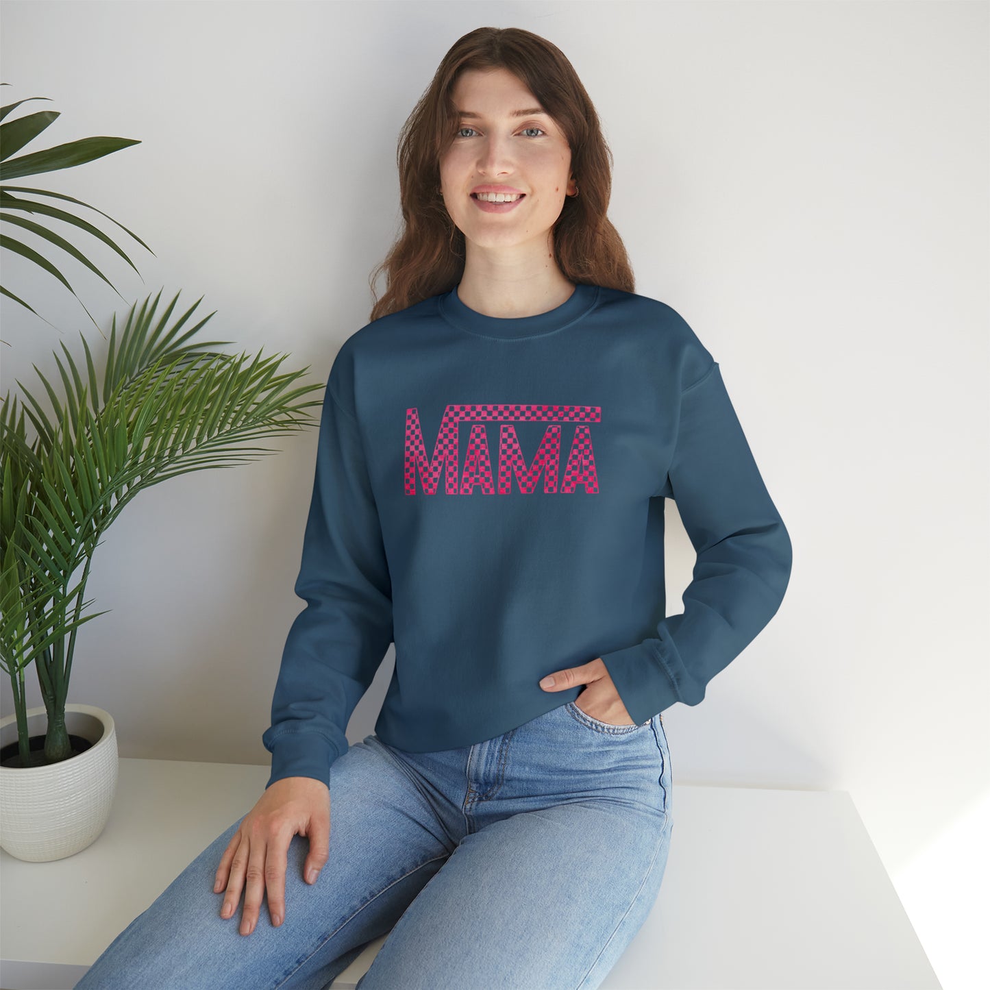 Pink Mama Checkered Sweater