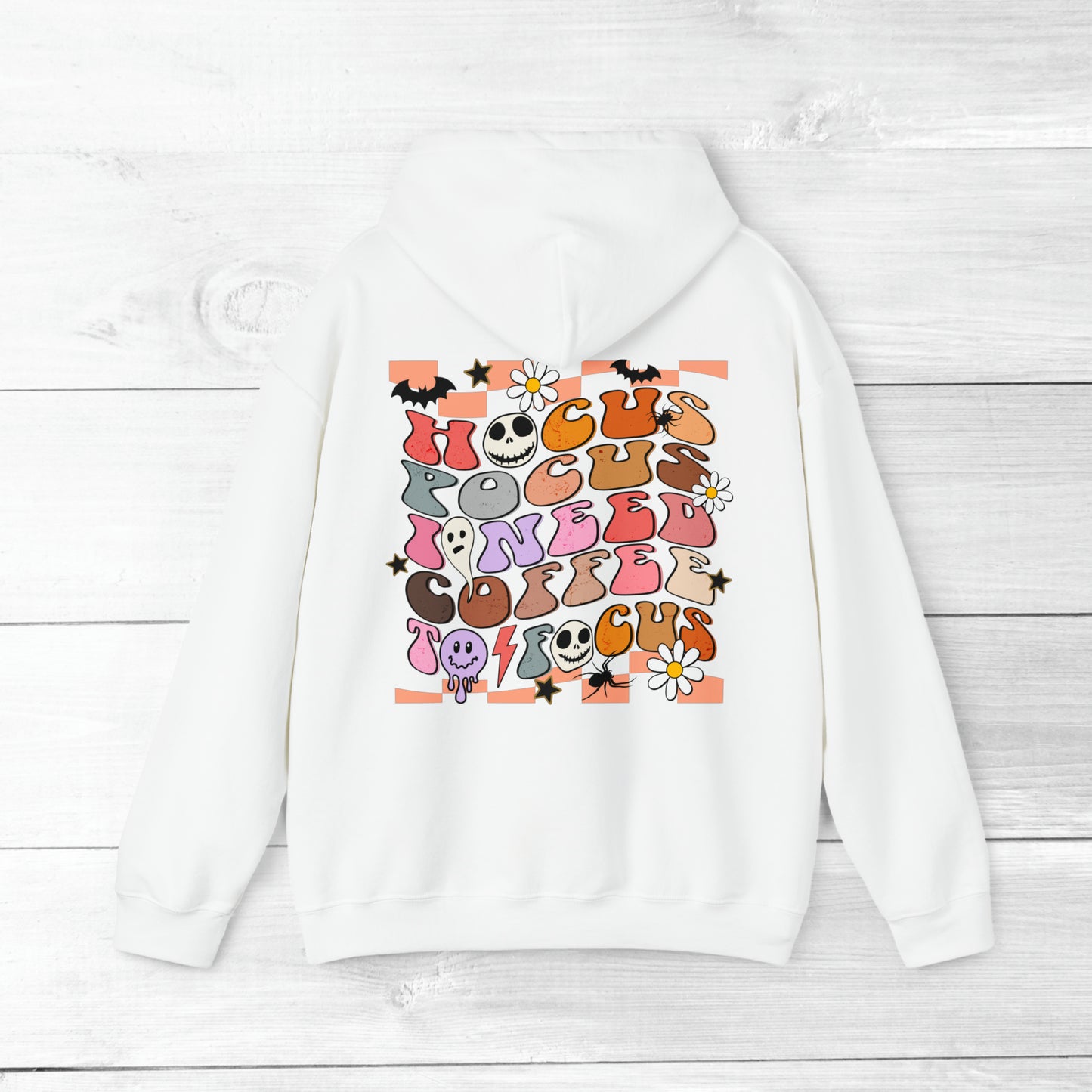 Halloween Coffee Hoodie - Hocus Pocus I need Coffee to Focus Back