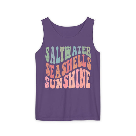 Saltwater, Seashells, Sunshine Tank - Comfort Colors