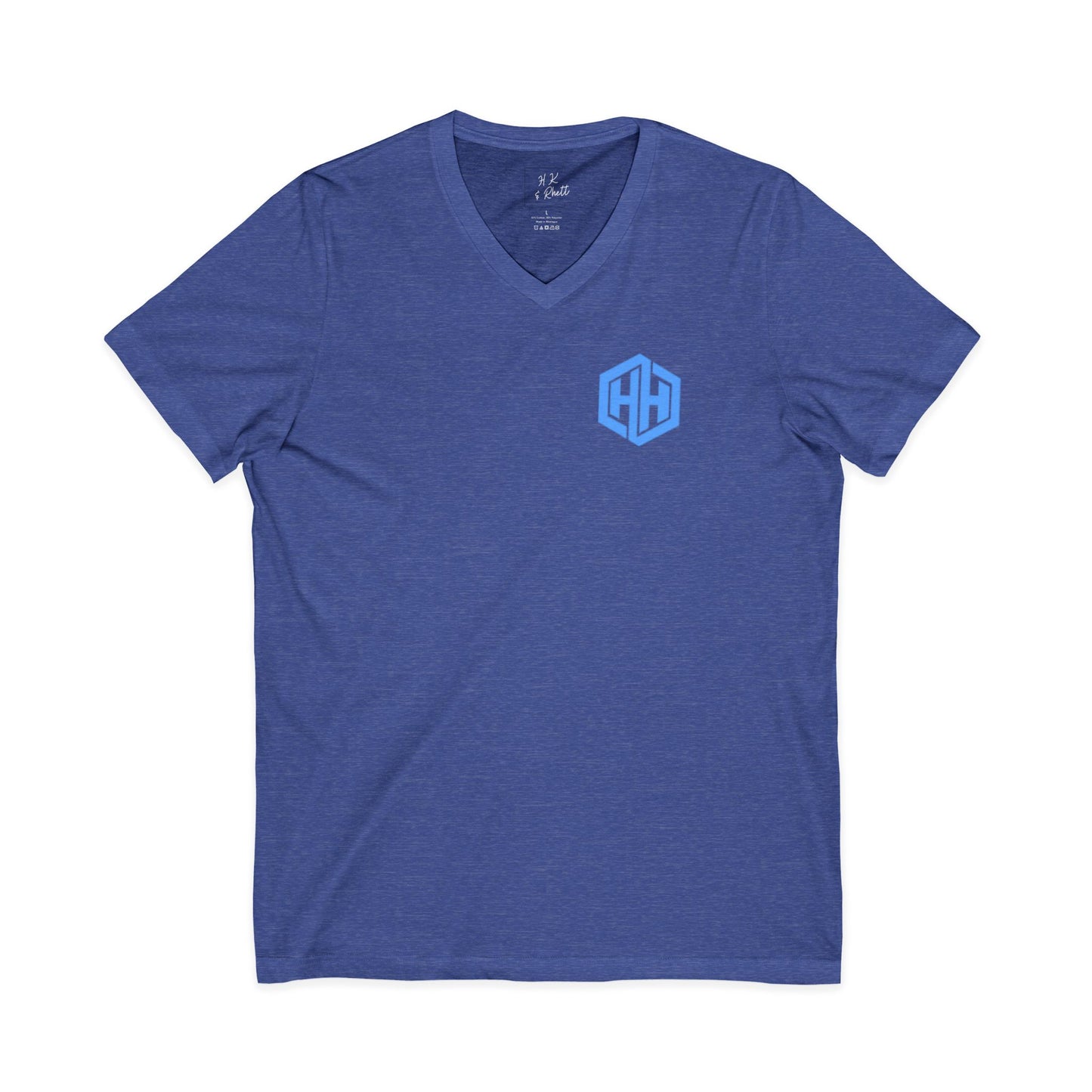 Hamm Unisex V-Neck Tee, Repeat Back:Logo Front