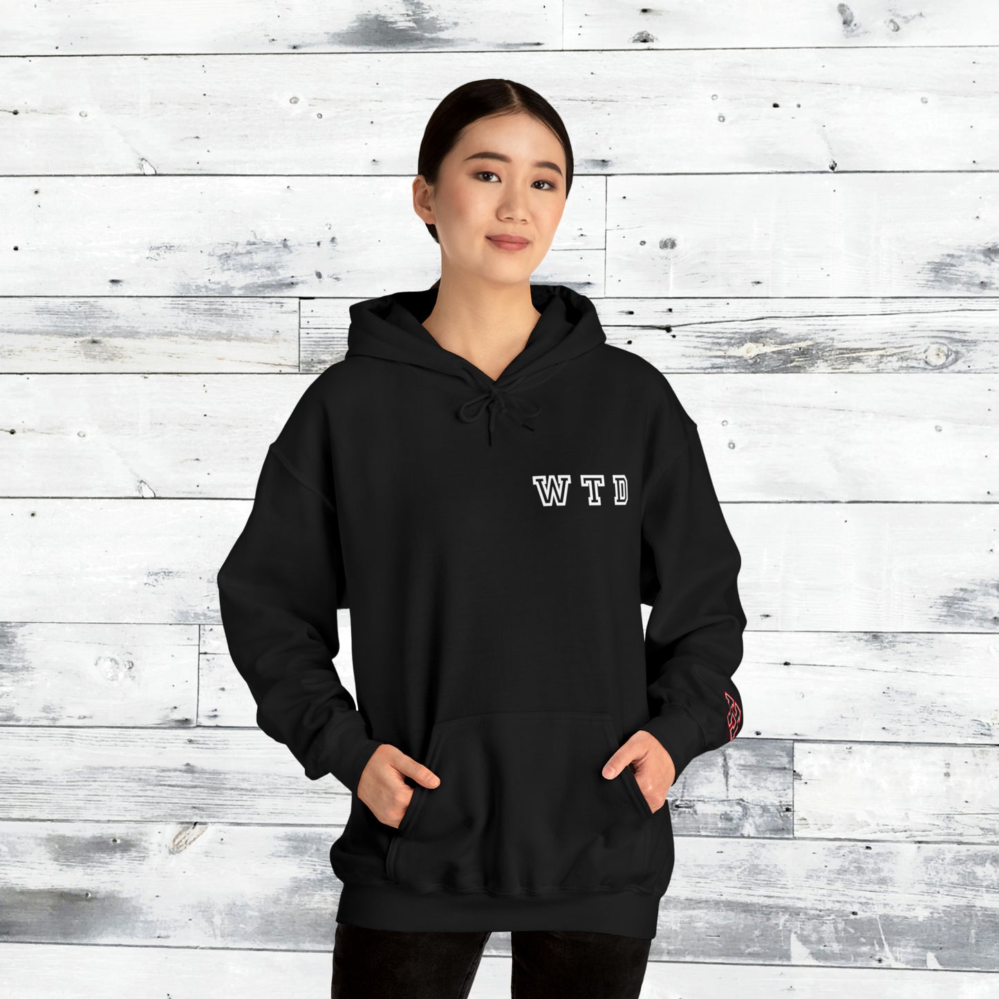 Heath Hawks WTD front Southside Strong back - H Cuff  - Hoodie