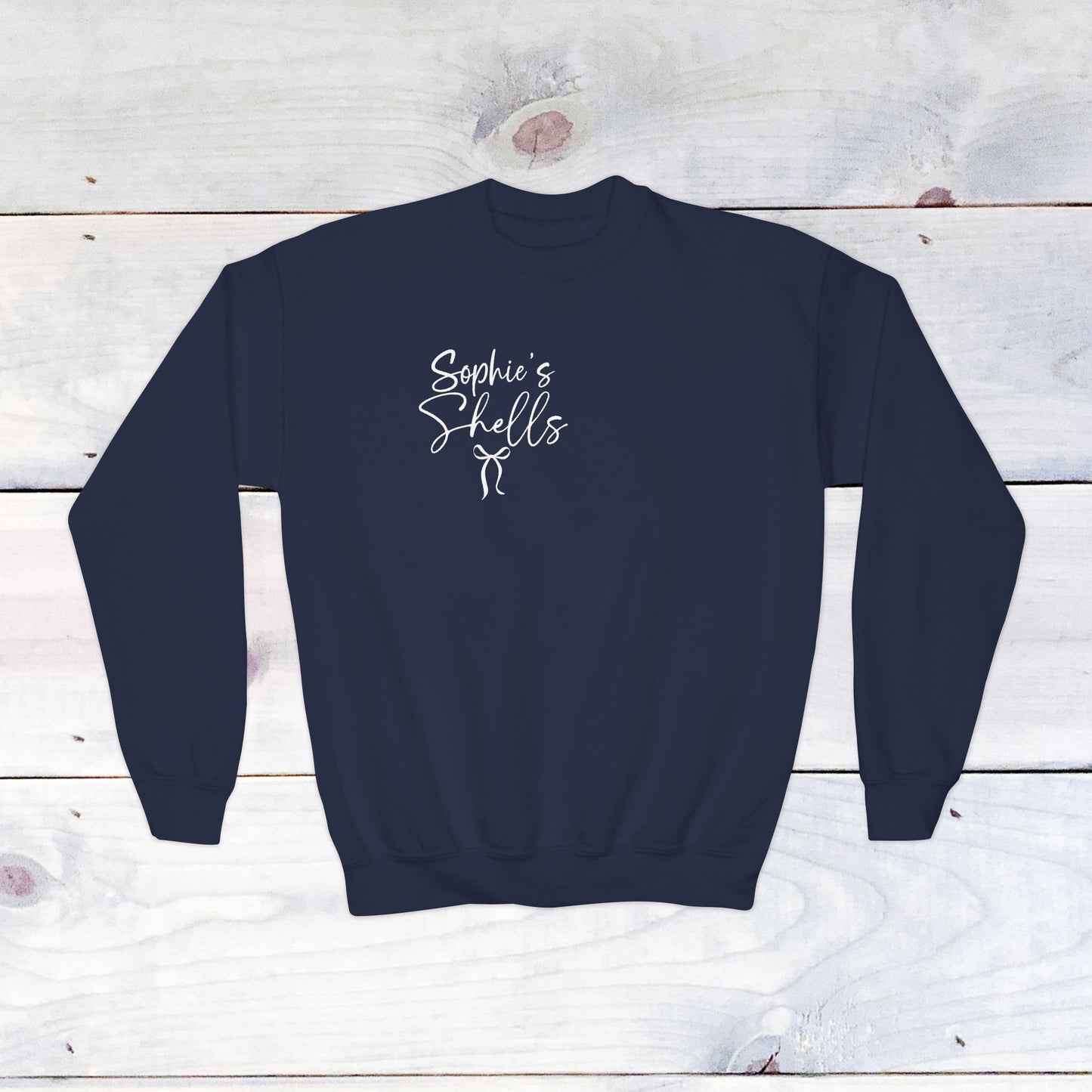 Custom 'Sophie's Shells' Youth Crewneck Sweatshirt