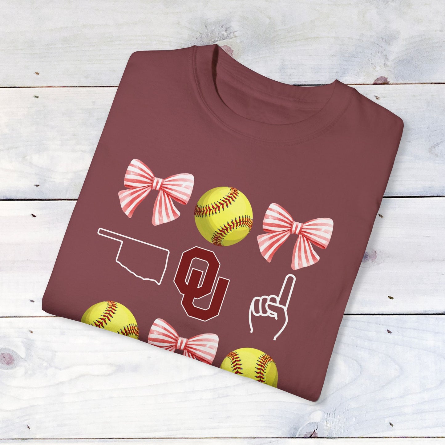 Oklahoma Softball Grid Comfort Colors T