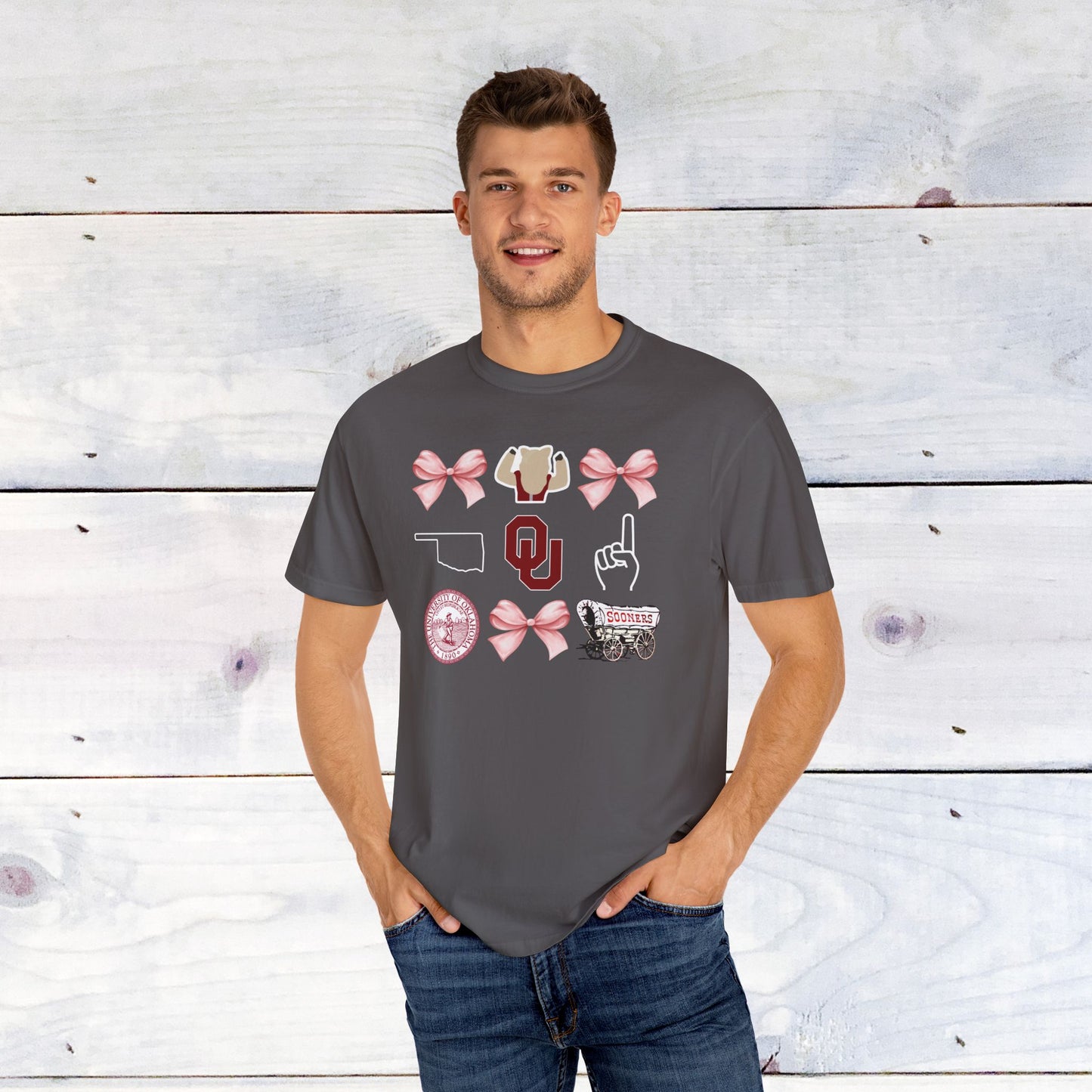 Oklahoma Sooners Bow Comfort Colors - Dark