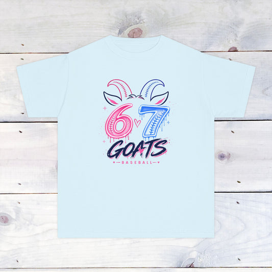 Youth 67 GOATS Baseball Tee —Comfort Colors