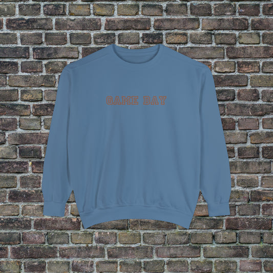 Game Day Comfort Colors Sweater - Brown Text