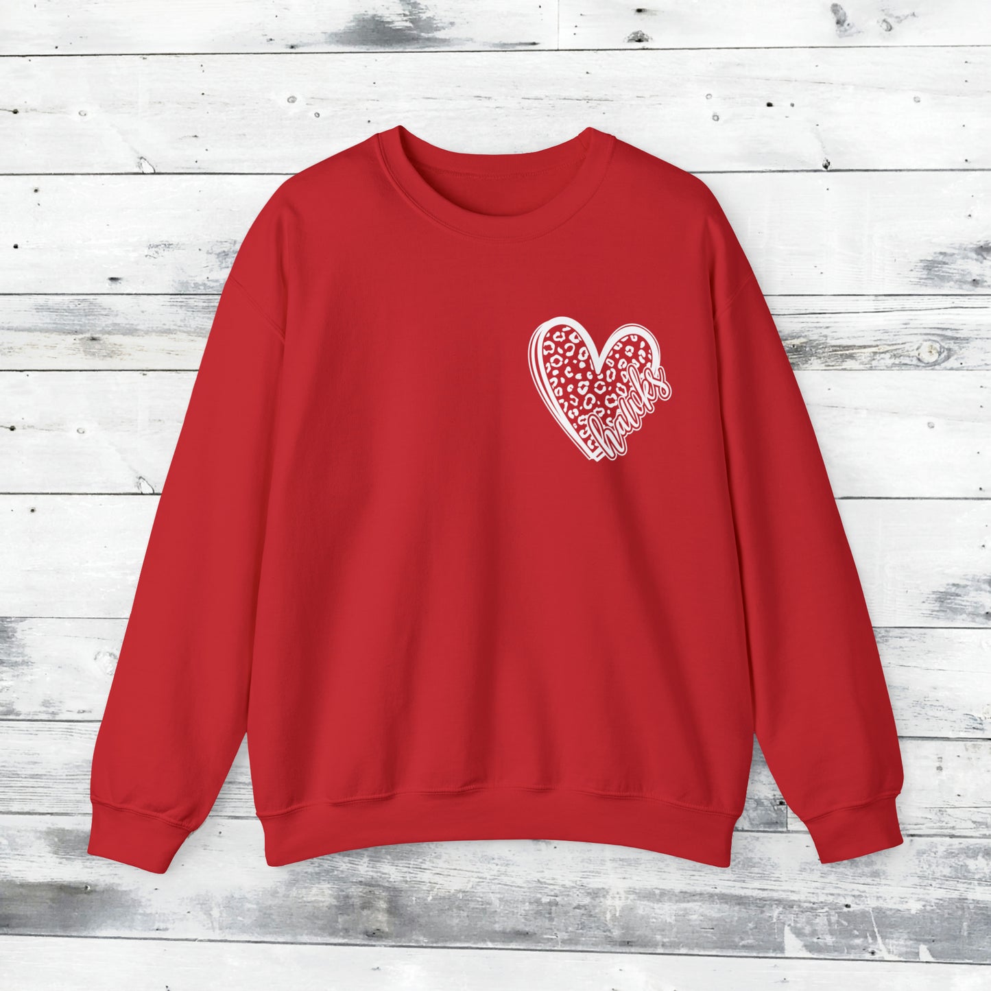 Hawks Cheetah Heart Sweater