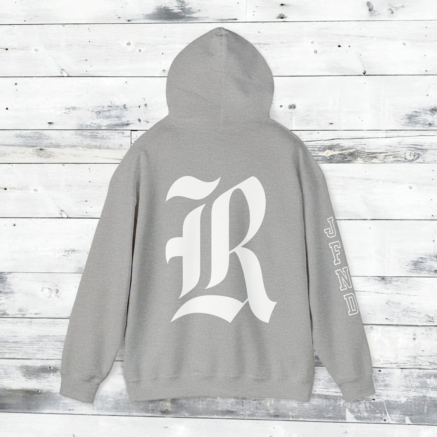 Jackets Stinger Hoodie Front - JFND Sleeve - Old School R back