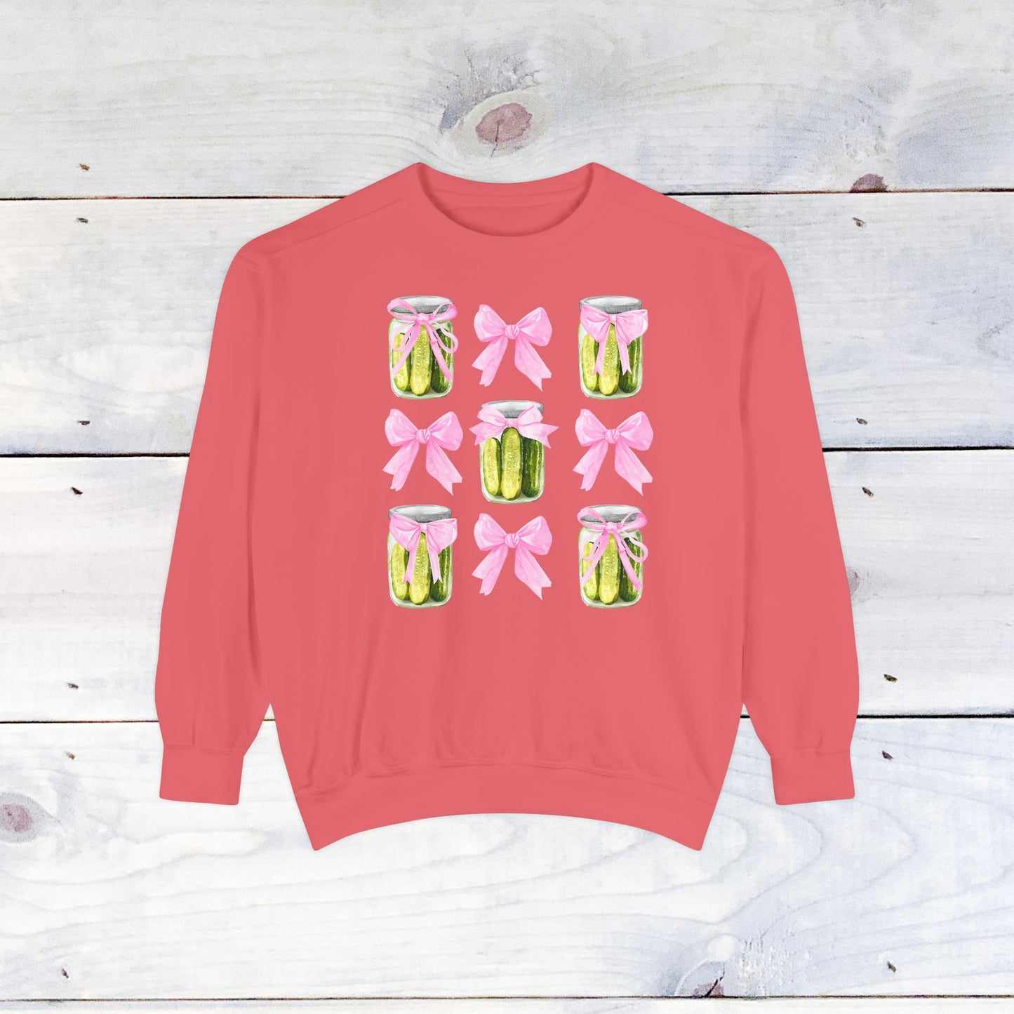 Pickles & Bows Adult Comfort Colors Sweatshirt