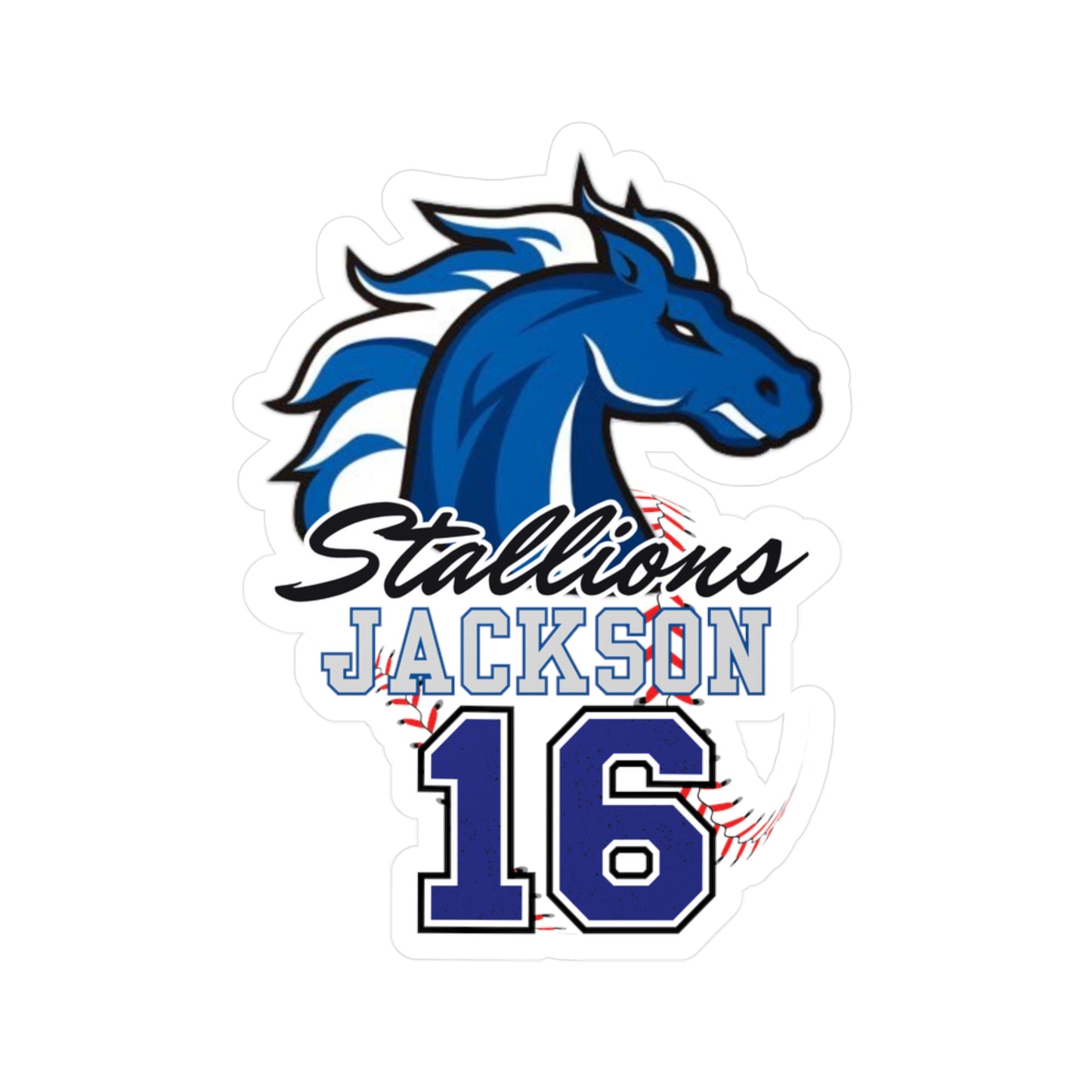 Stallions 16 Custom Vinyl Sticker