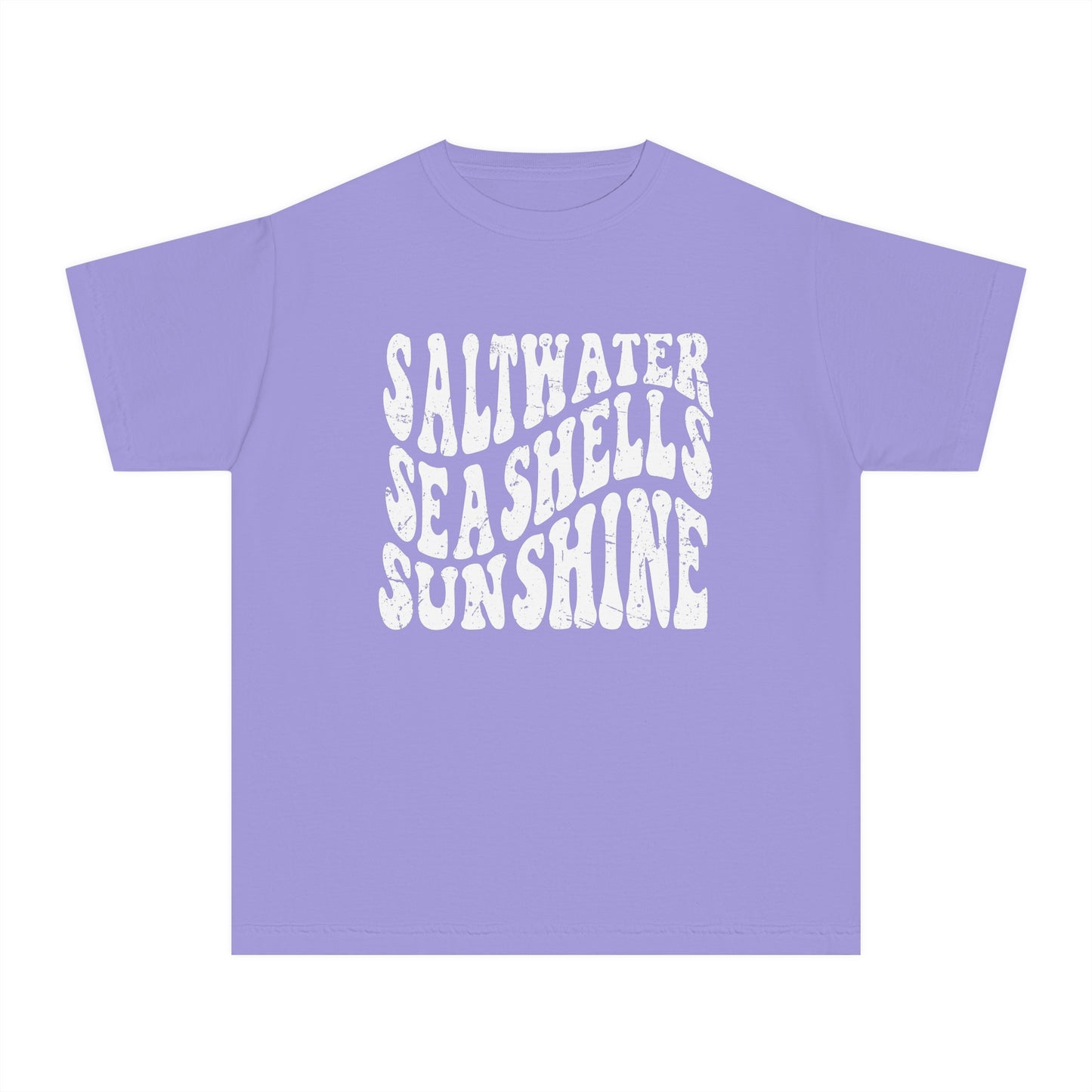 Youth Saltwater, Seashells, Sunshine Comfort Colors Youth Tee