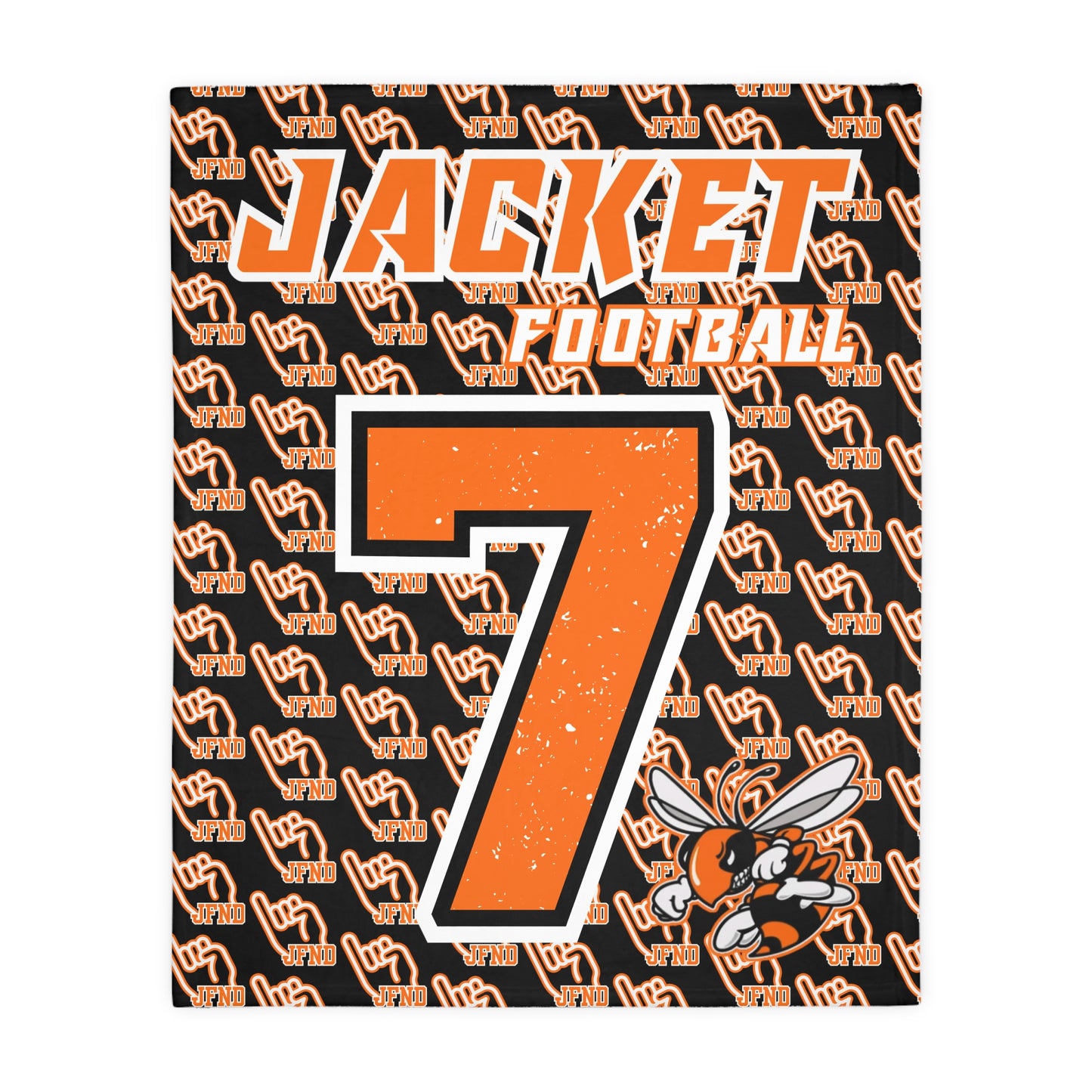 Number 7  Double Sided Jackets Custom Blanket