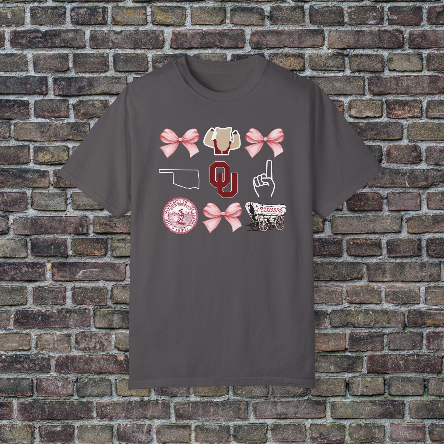 Oklahoma Sooners Bow Comfort Colors - Dark