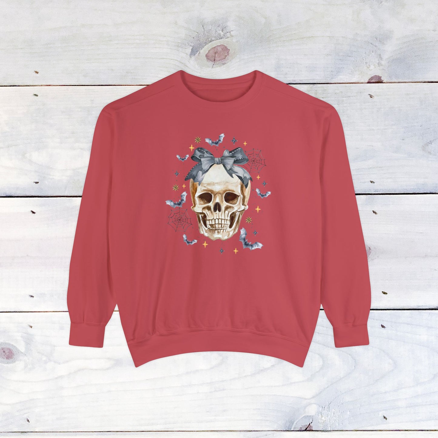Pretty Bow Skull Comfort Colors Sweater