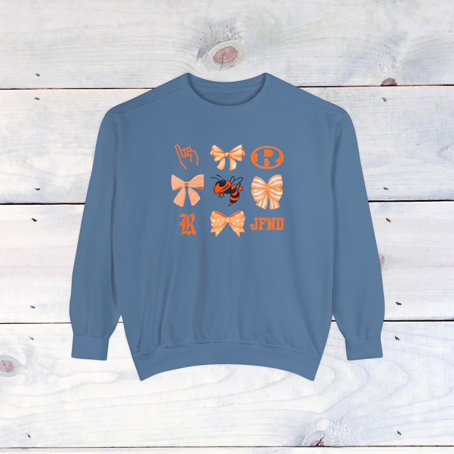 Rockwal Yellowjacket Bow Comfort Colors Sweater