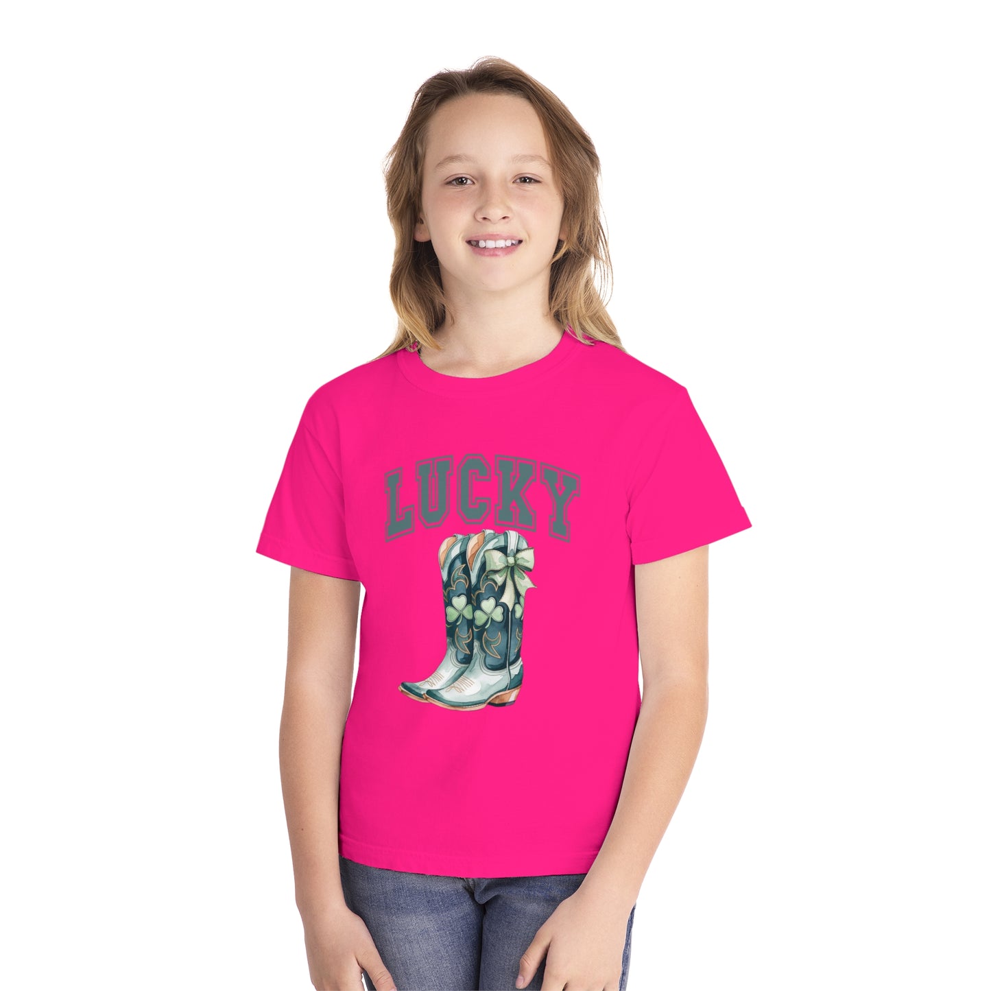Lucky Girl Youth Comfort Colors Tee